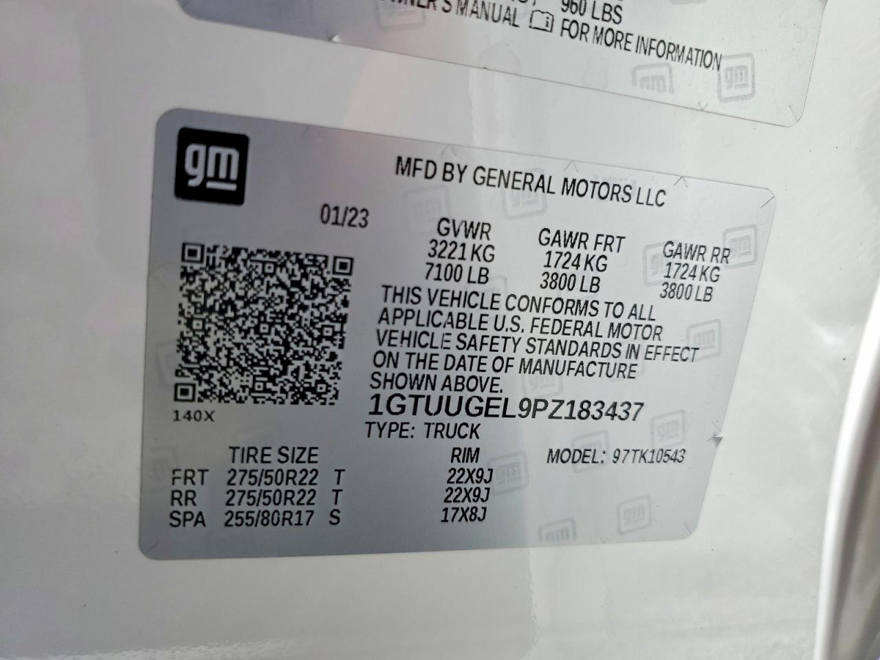 2023 Gmc Sierra K1500 Denali White vin: 1GTUUGEL9PZ183437