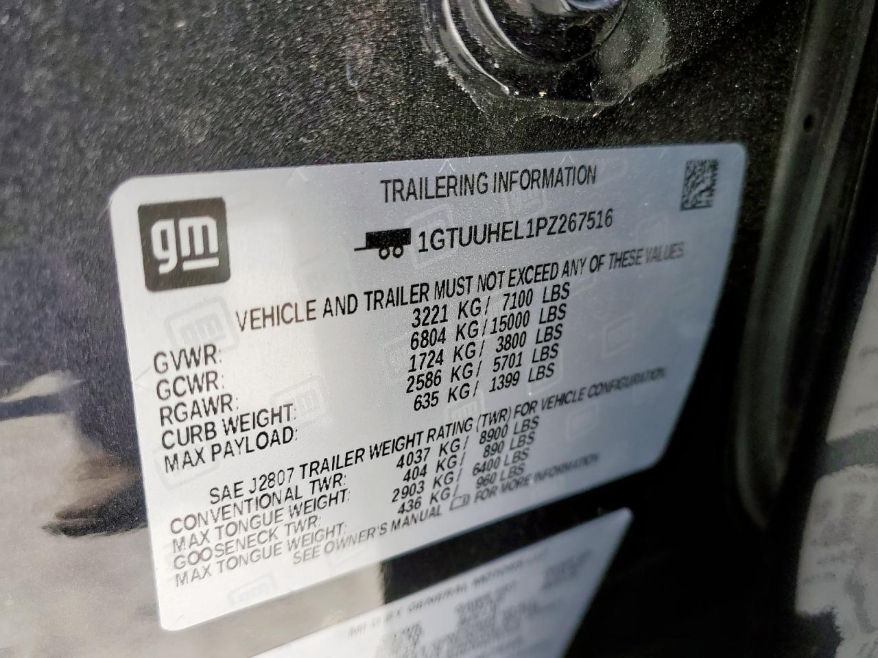 2023 Gmc Sierra K1500 Denali Ultimate Charcoal vin: 1GTUUHEL1PZ267516