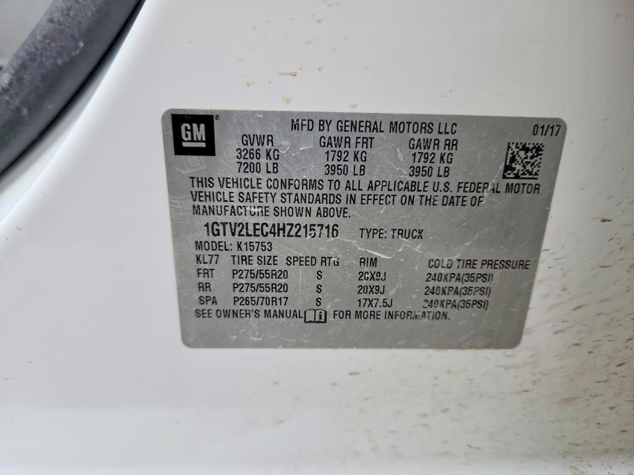 2017 Gmc Sierra K1500 White vin: 1GTV2LEC4HZ215716