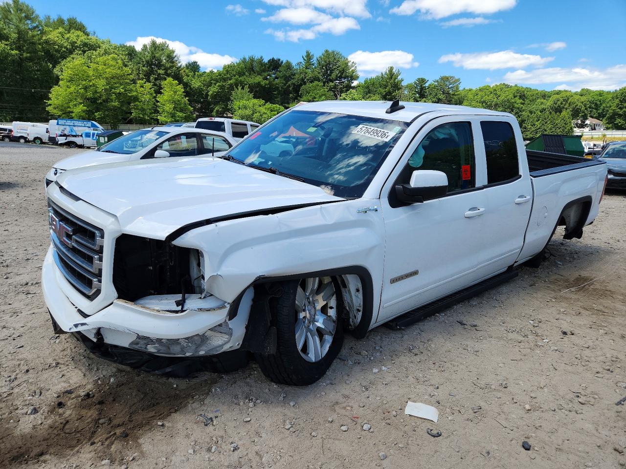 2018 Gmc Sierra K1500 White vin: 1GTV2LEC9JZ239953