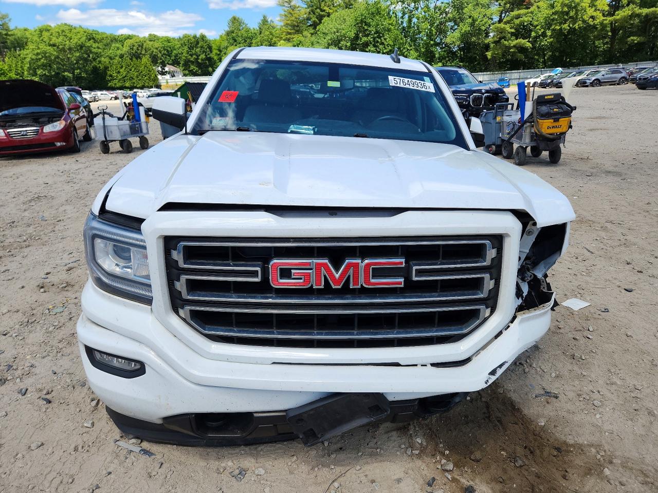 2018 Gmc Sierra K1500 White vin: 1GTV2LEC9JZ239953