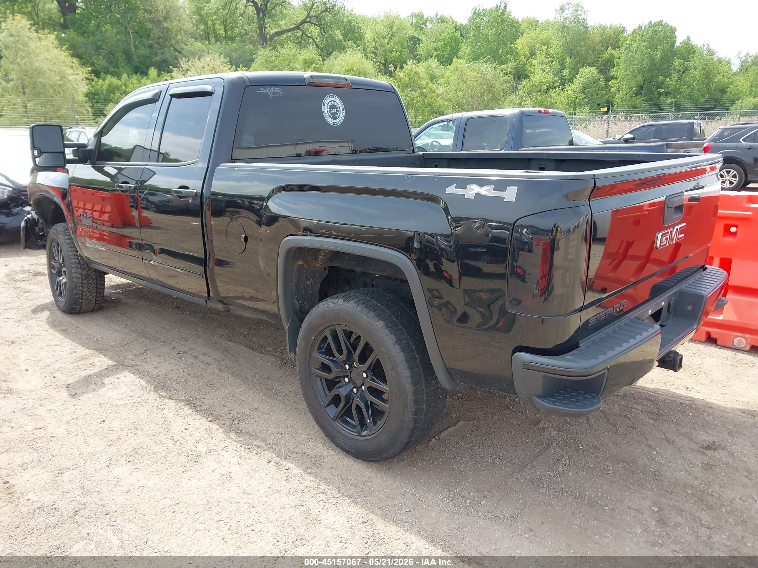 2015 Gmc Sierra 1500 Black vin: 1GTV2TEC0FZ416834