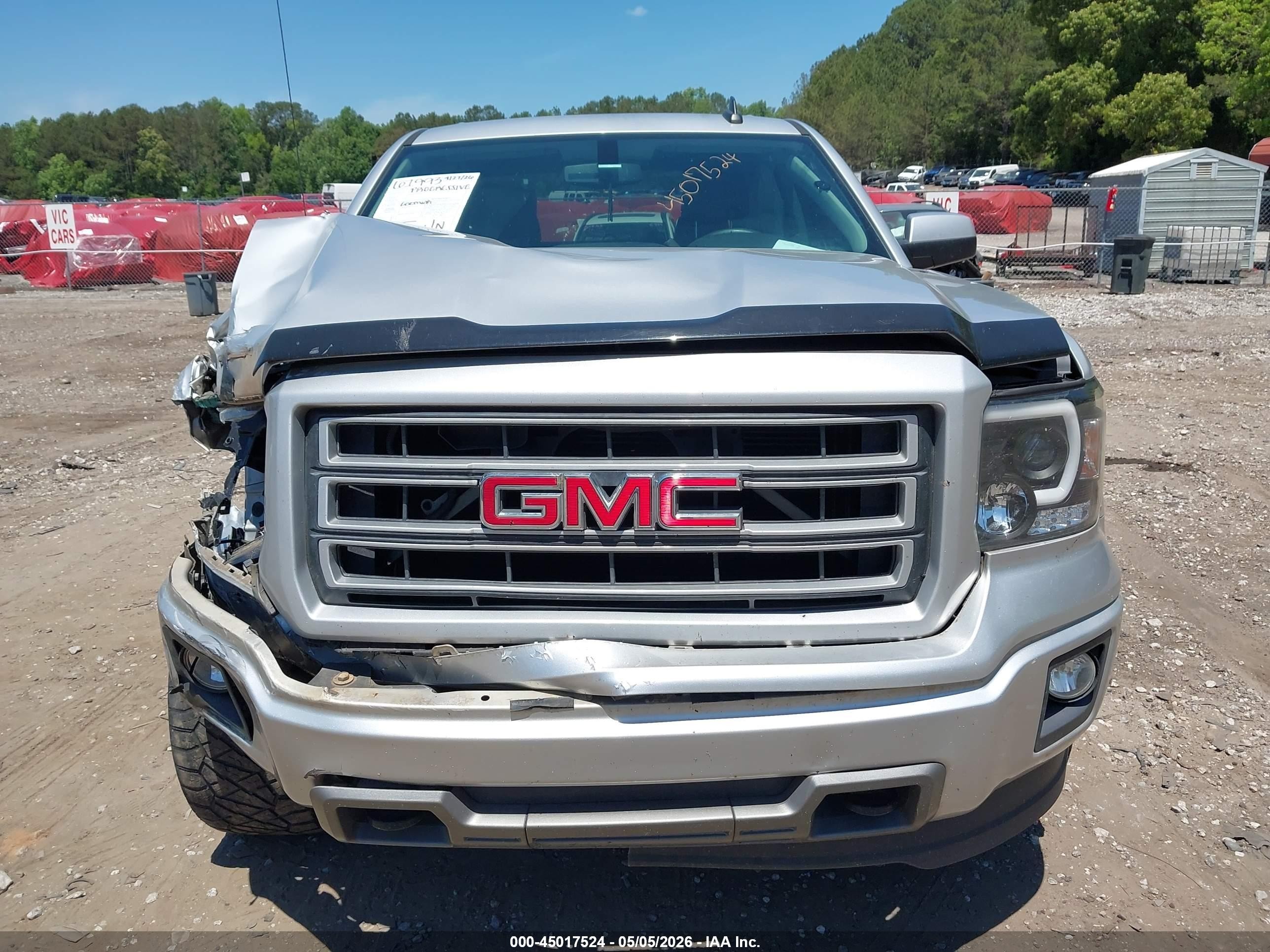 2015 Gmc Sierra 1500   Silver vin: 1GTV2TEC1FZ374075