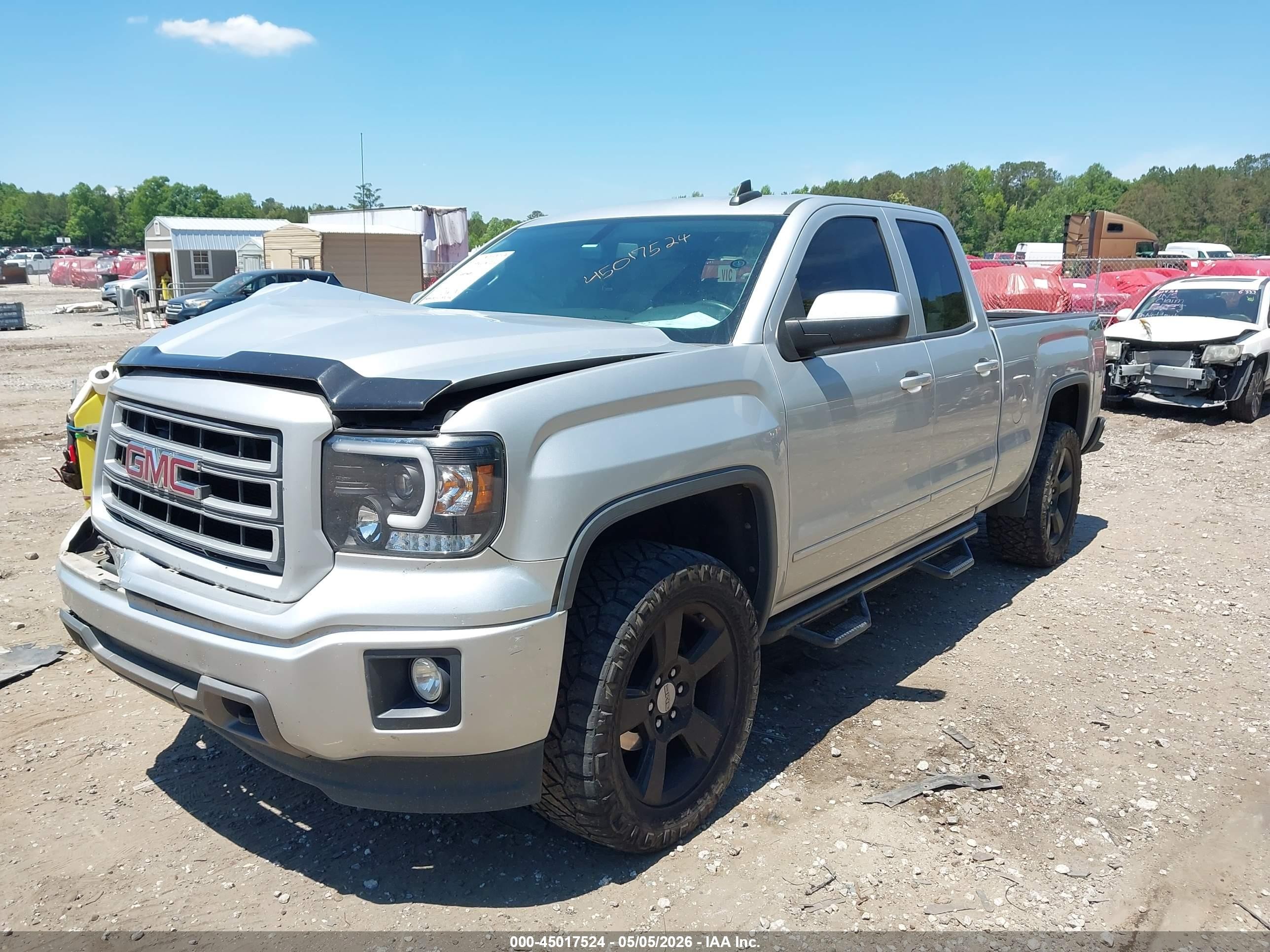 2015 Gmc Sierra 1500   Silver vin: 1GTV2TEC1FZ374075