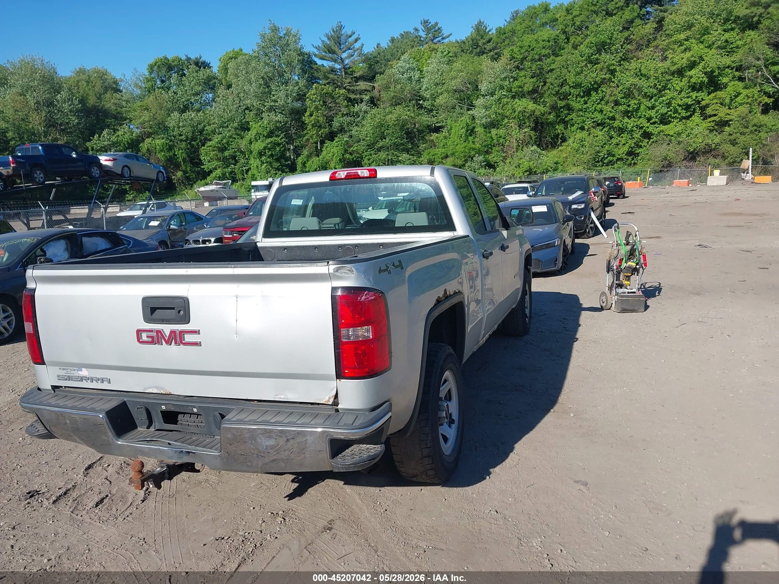 2015 Gmc Sierra 1500   Silver vin: 1GTV2TEC6FZ166032