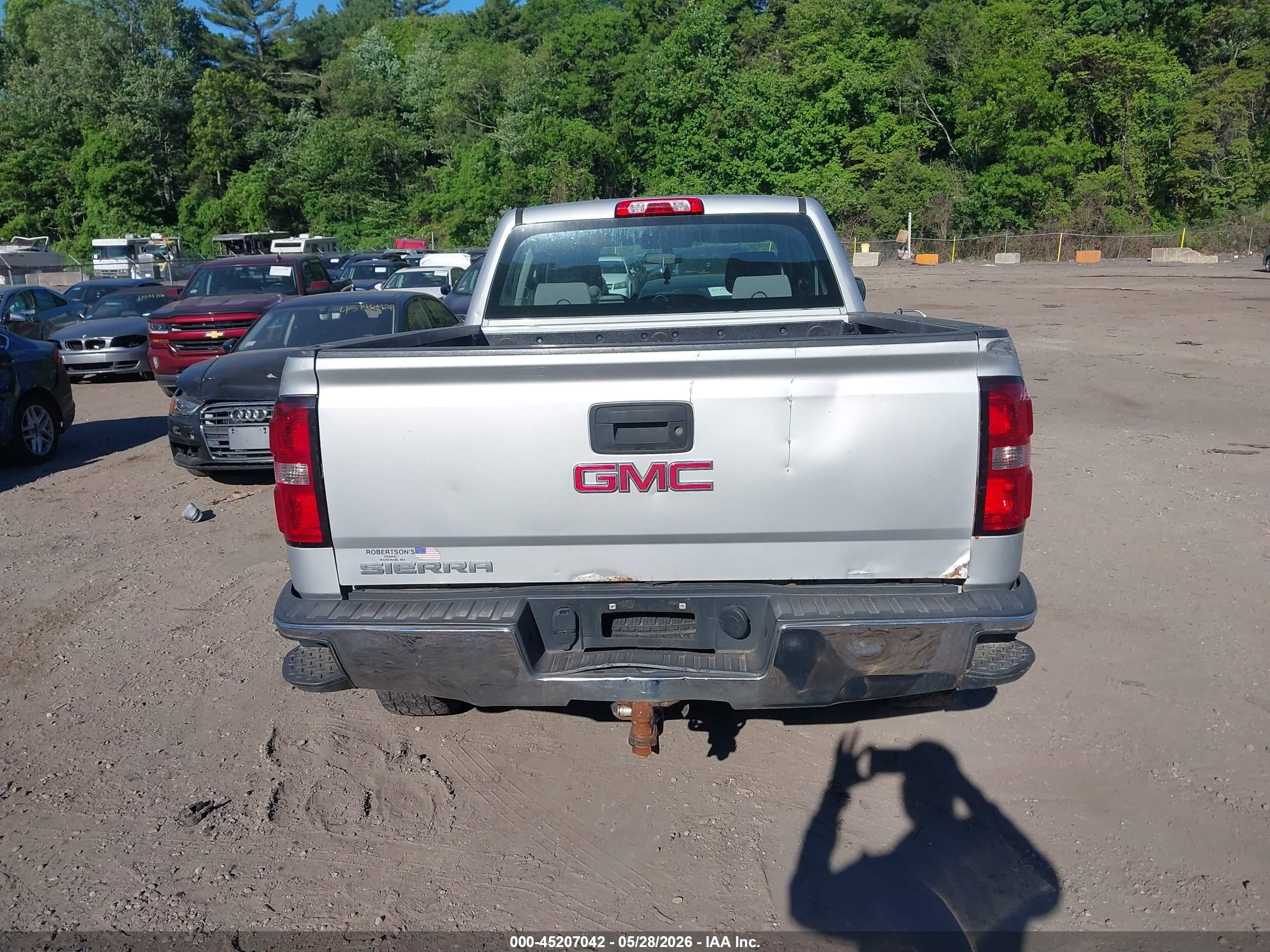 2015 Gmc Sierra 1500   Silver vin: 1GTV2TEC6FZ166032
