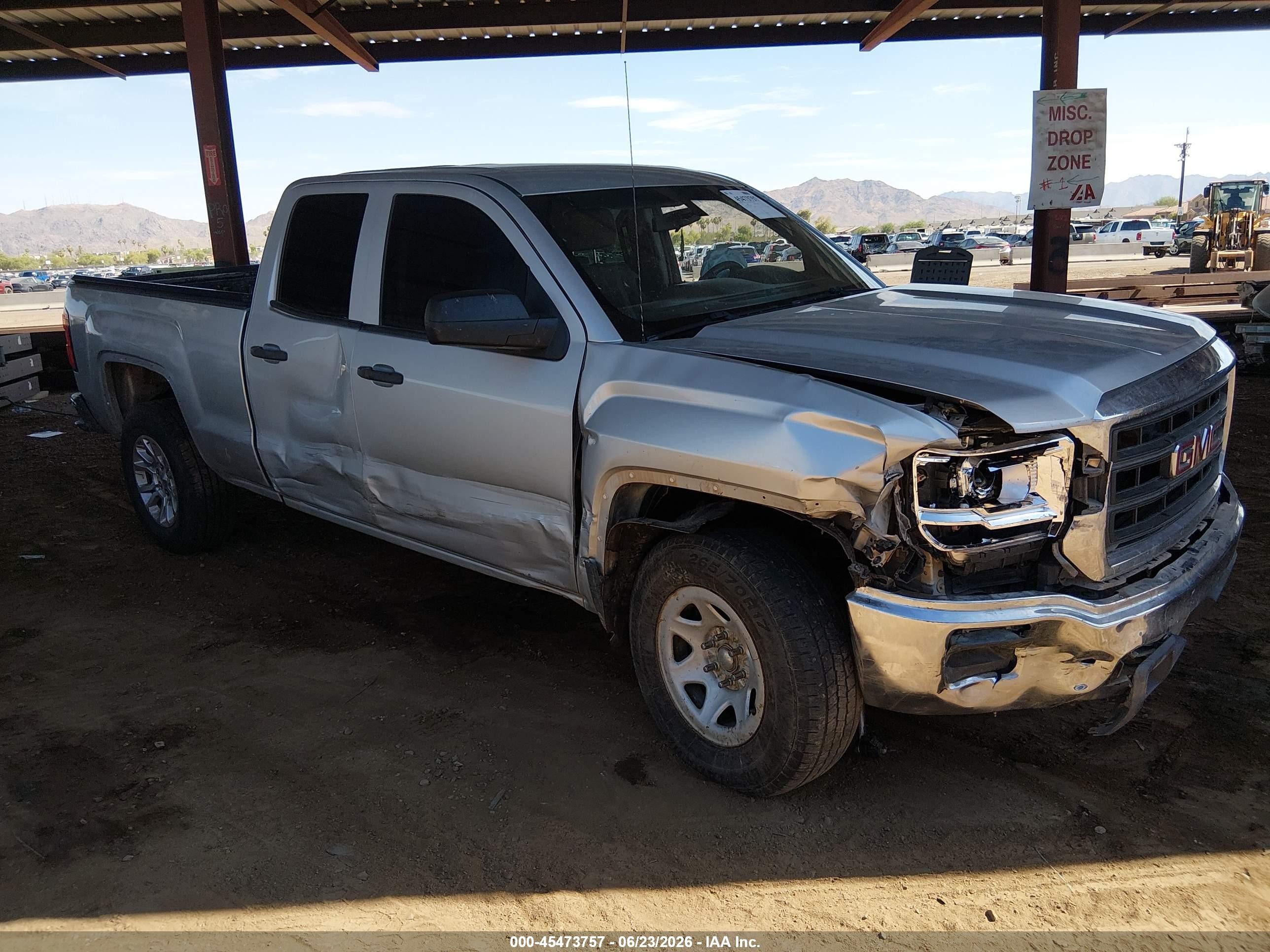 2014 Gmc Sierra 1500   Gray vin: 1GTV2TEH0EZ282949