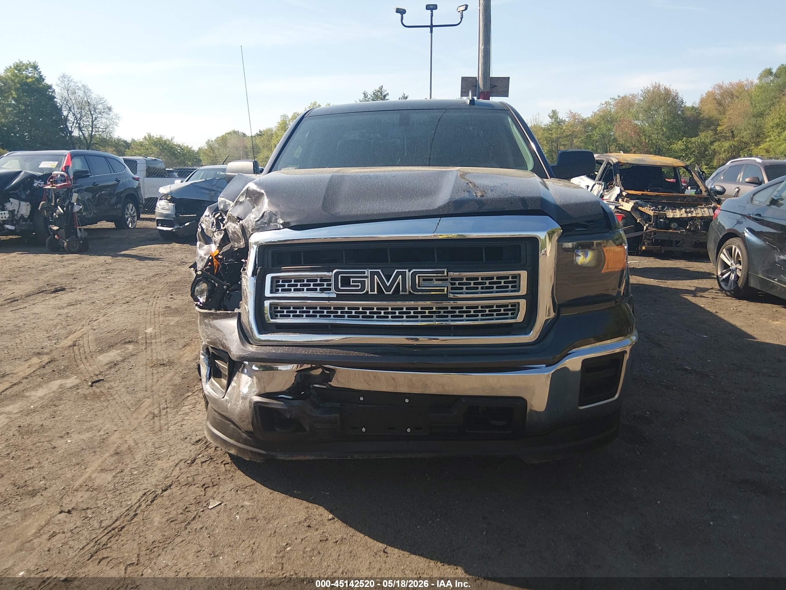 2015 Gmc Sierra 1500   Серый vin: 1GTV2TEH5FZ168592