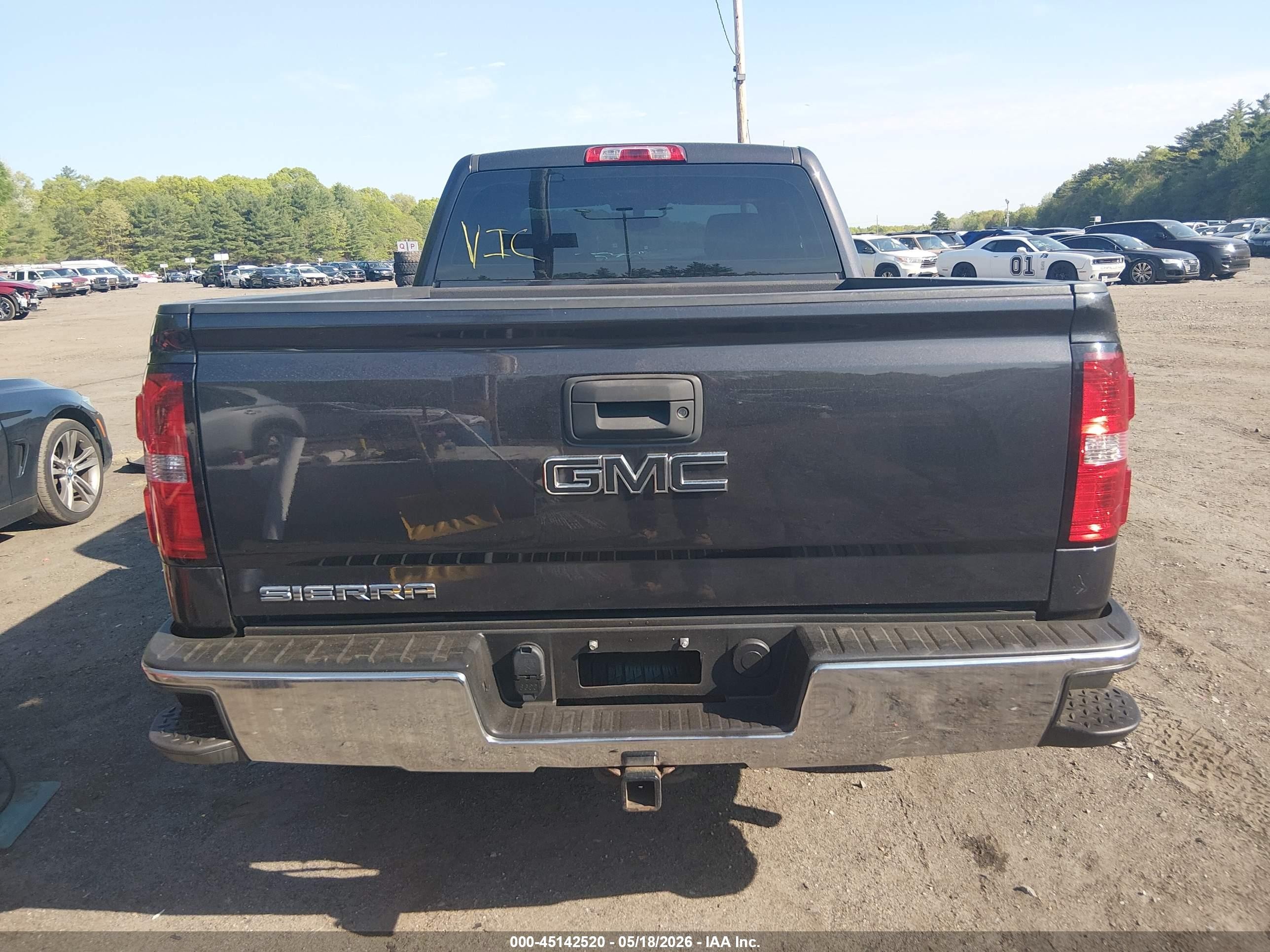 2015 Gmc Sierra 1500   Серый vin: 1GTV2TEH5FZ168592