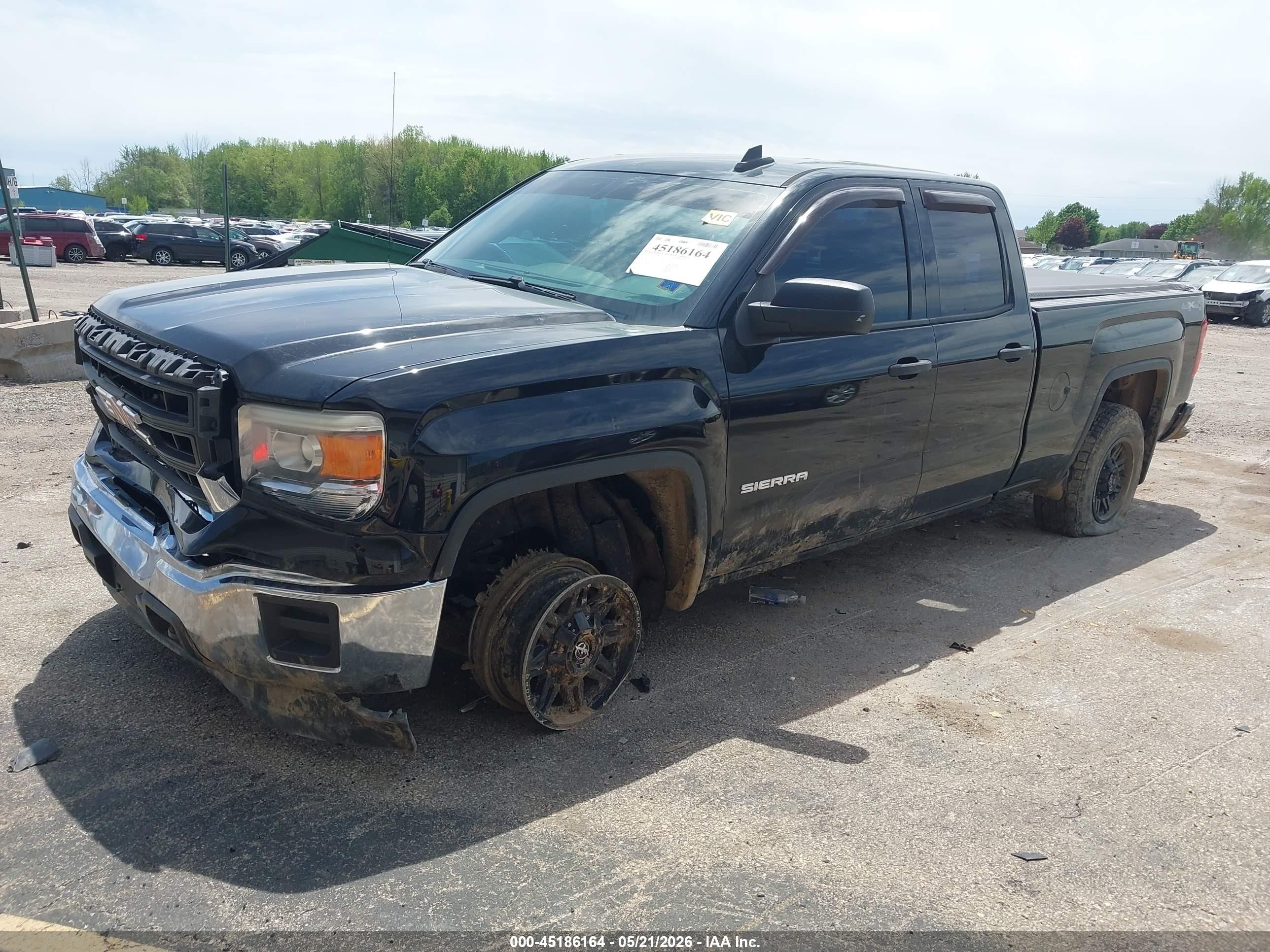2015 Gmc Sierra 1500   Black vin: 1GTV2TEH5FZ170357