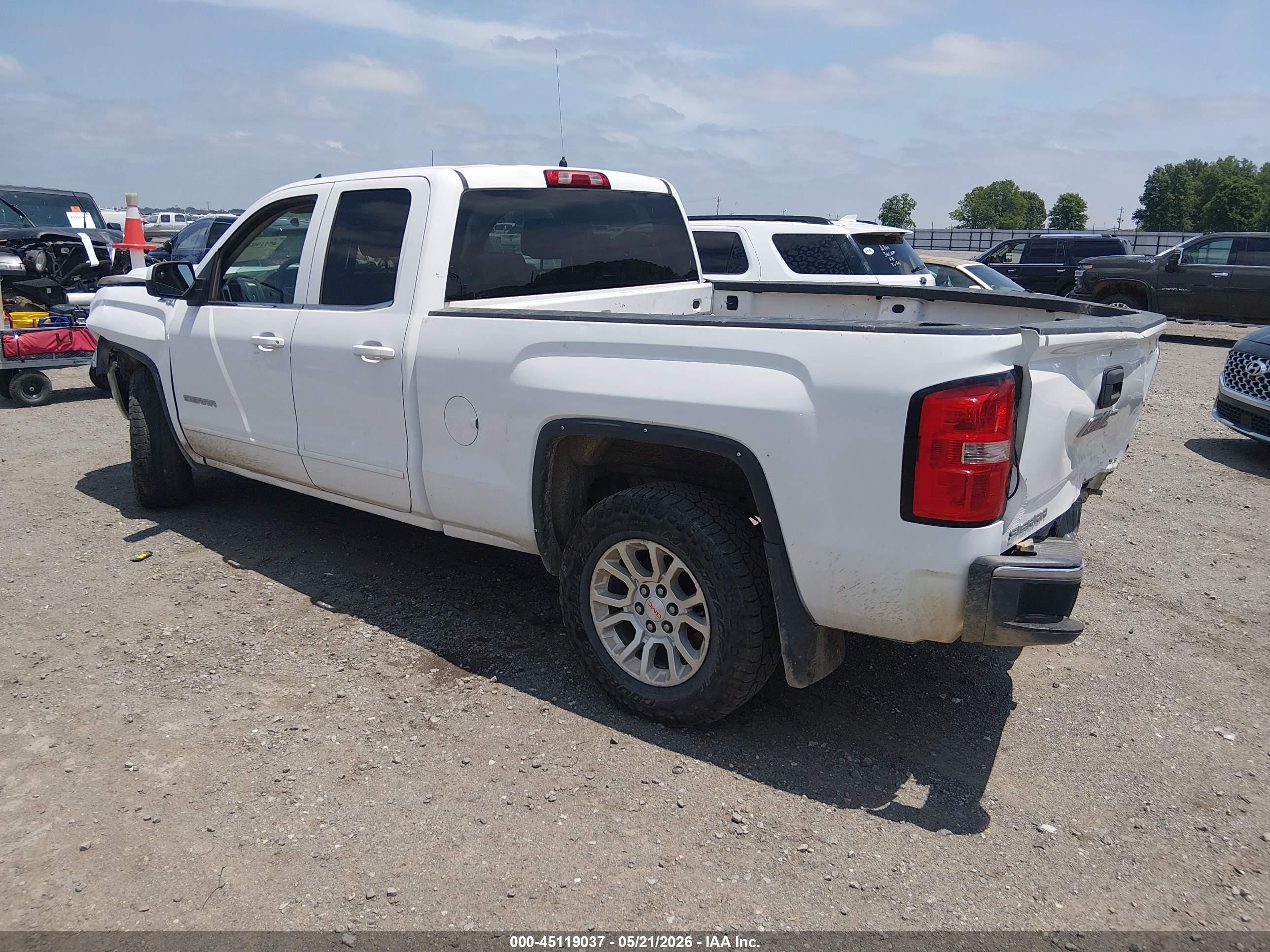 2014 Gmc Sierra 1500 Sle Белый vin: 1GTV2UEC0EZ101553