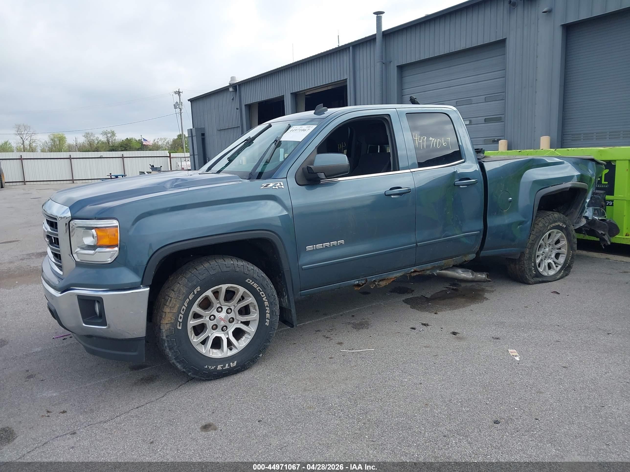 2014 Gmc Sierra 1500 Sle Teal vin: 1GTV2UEC0EZ227170