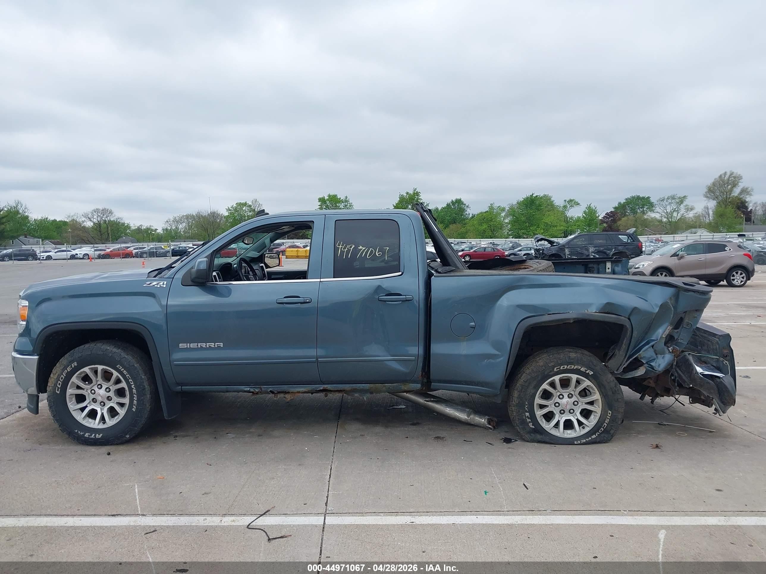 2014 Gmc Sierra 1500 Sle Teal vin: 1GTV2UEC0EZ227170