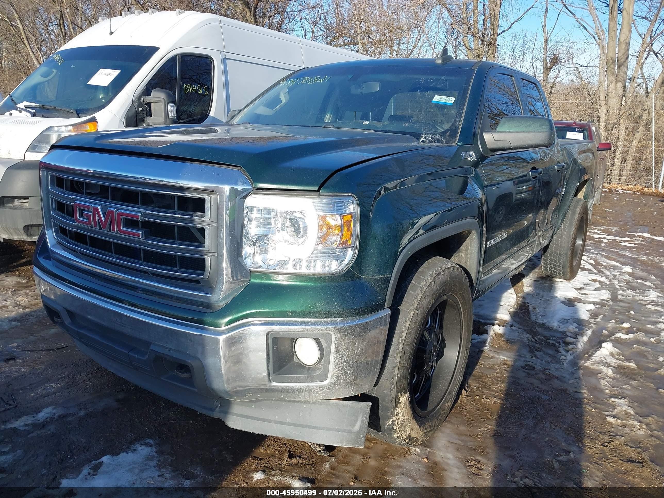2015 Gmc Sierra 1500 Sle Green vin: 1GTV2UEC0FZ162256