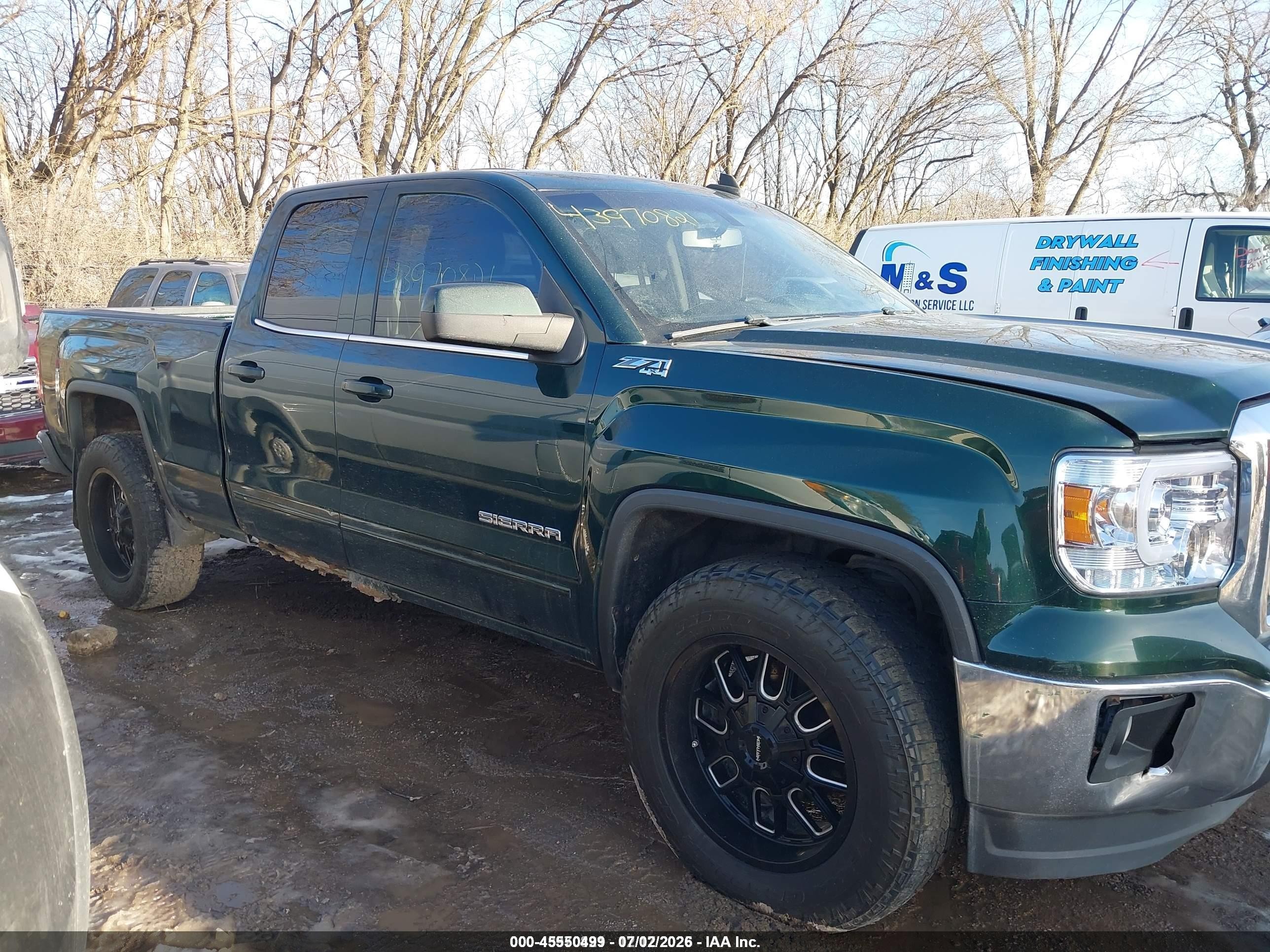 2015 Gmc Sierra 1500 Sle Green vin: 1GTV2UEC0FZ162256