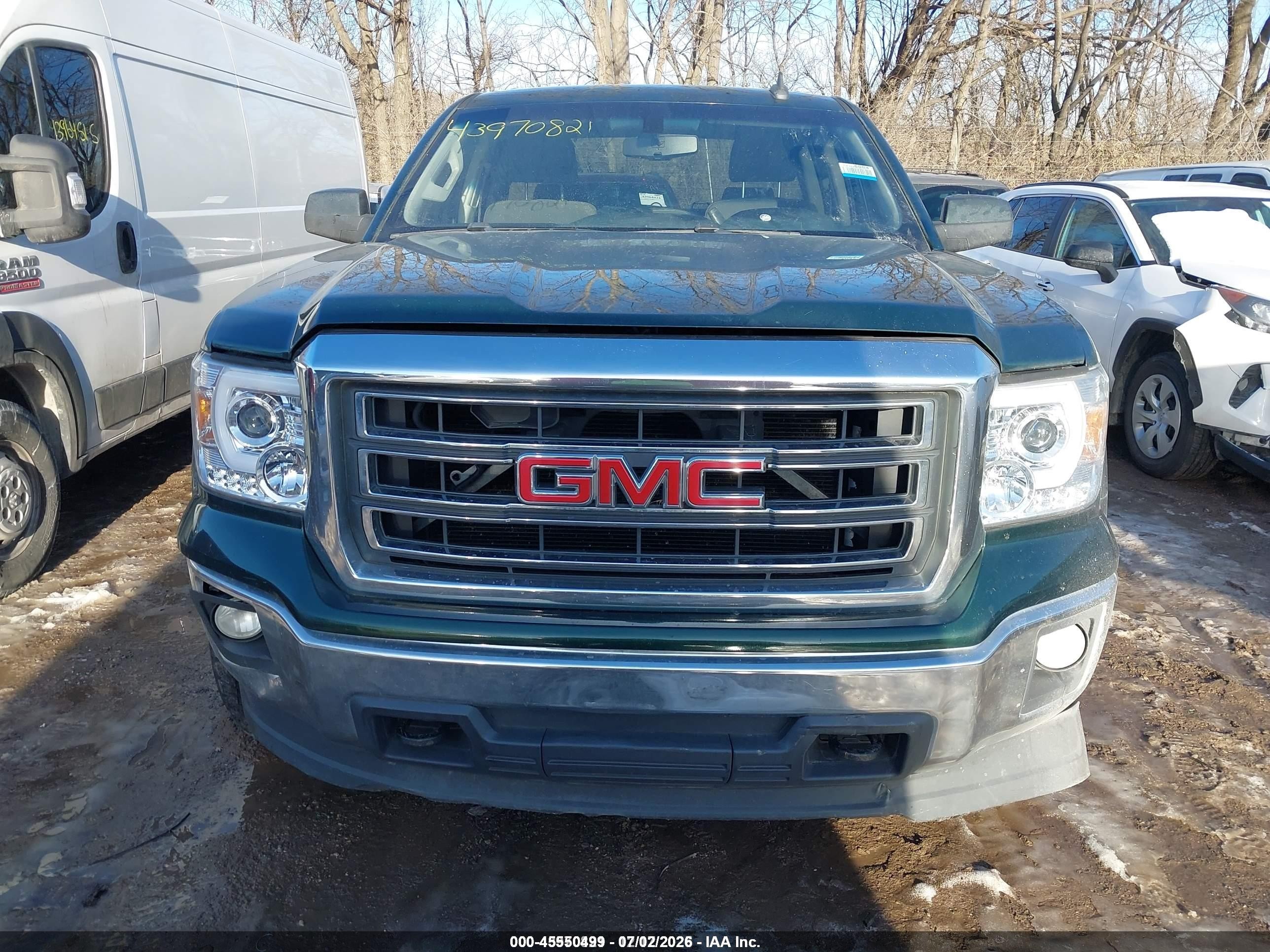 2015 Gmc Sierra 1500 Sle Green vin: 1GTV2UEC0FZ162256