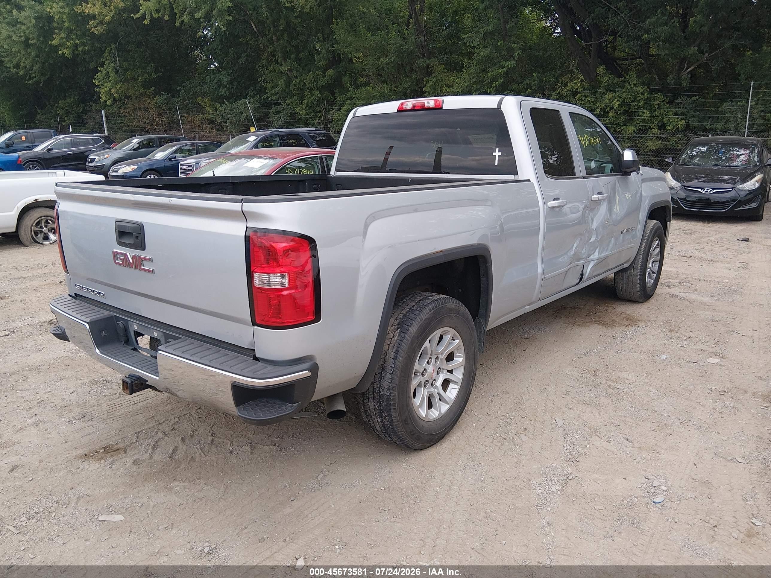 2015 Gmc Sierra 1500 Sle Silver vin: 1GTV2UEC0FZ444106