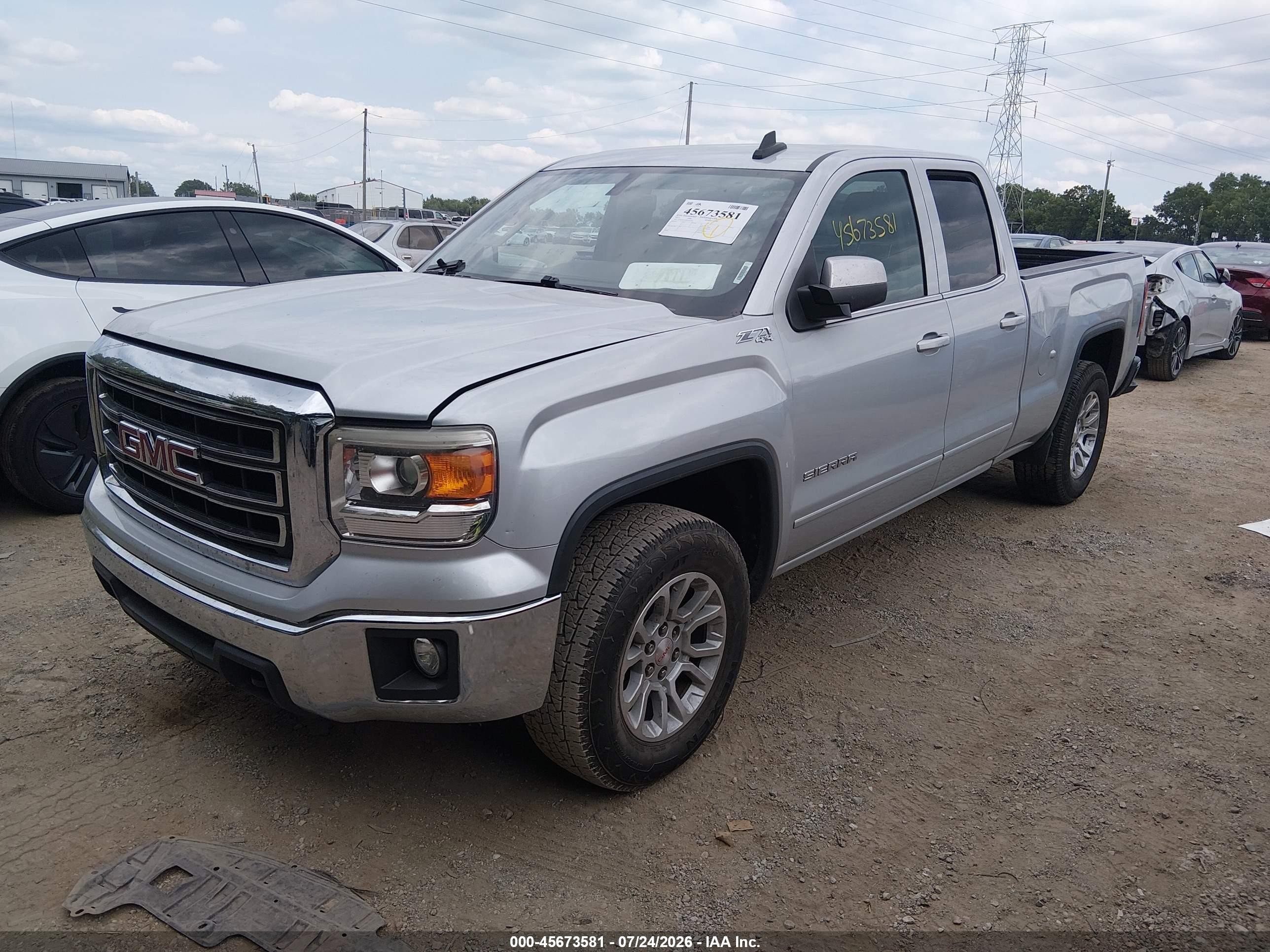 2015 Gmc Sierra 1500 Sle Silver vin: 1GTV2UEC0FZ444106