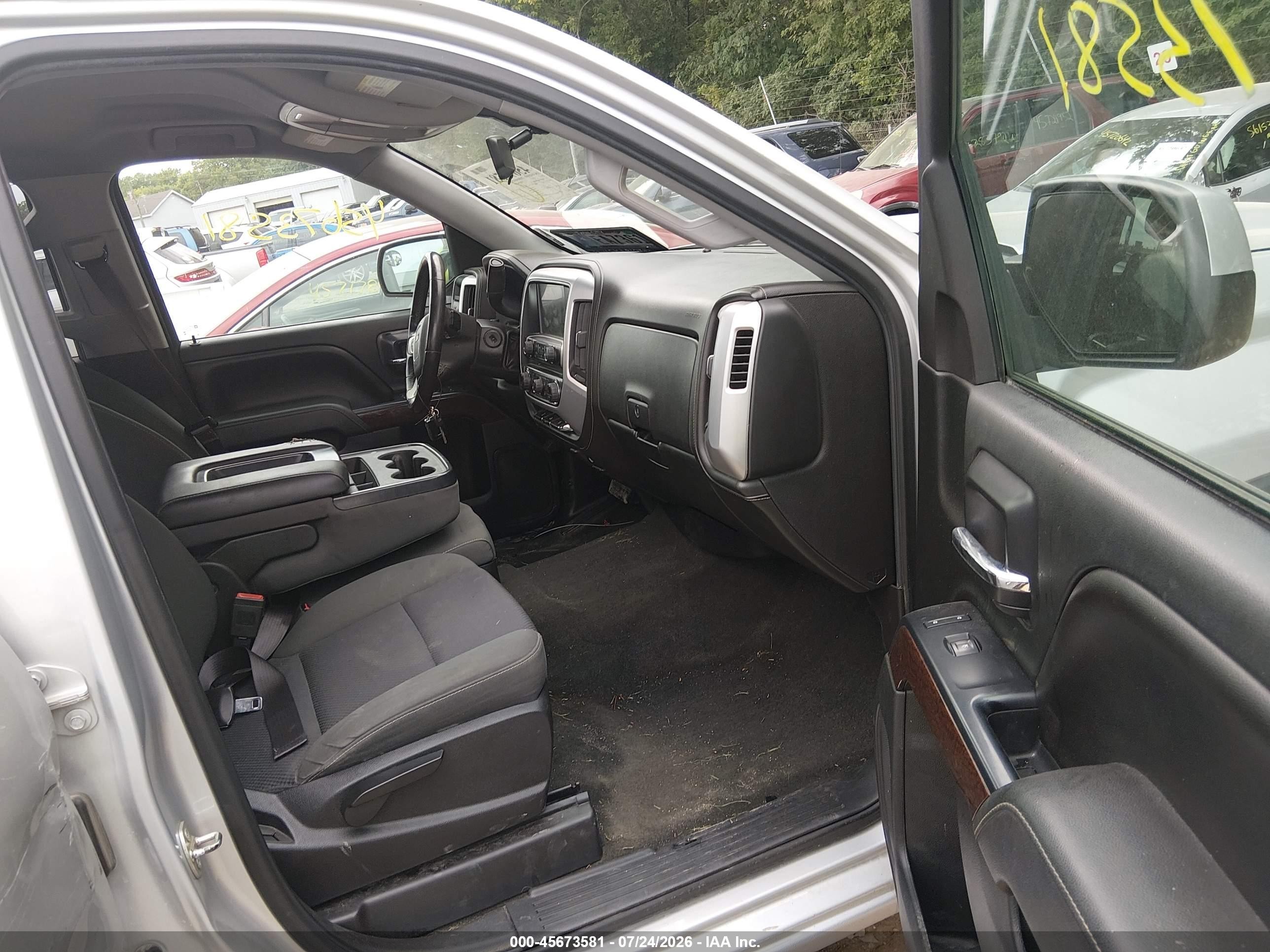 2015 Gmc Sierra 1500 Sle Silver vin: 1GTV2UEC0FZ444106