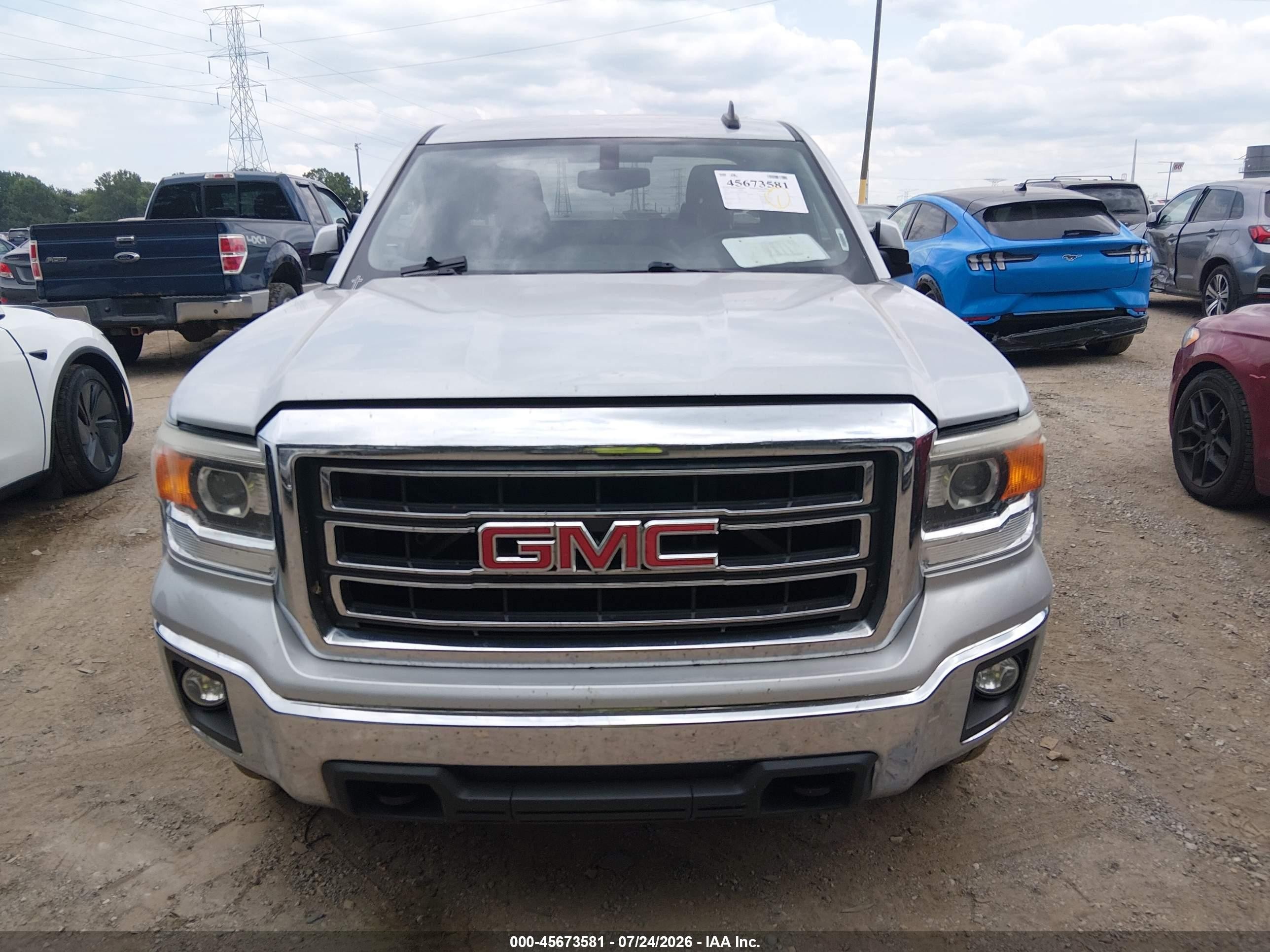 2015 Gmc Sierra 1500 Sle Silver vin: 1GTV2UEC0FZ444106