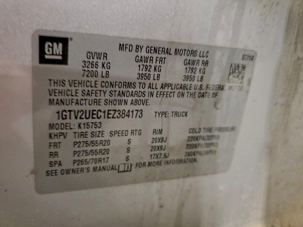 2014 Gmc Sierra K1500 Sle Silver vin: 1GTV2UEC1EZ384173