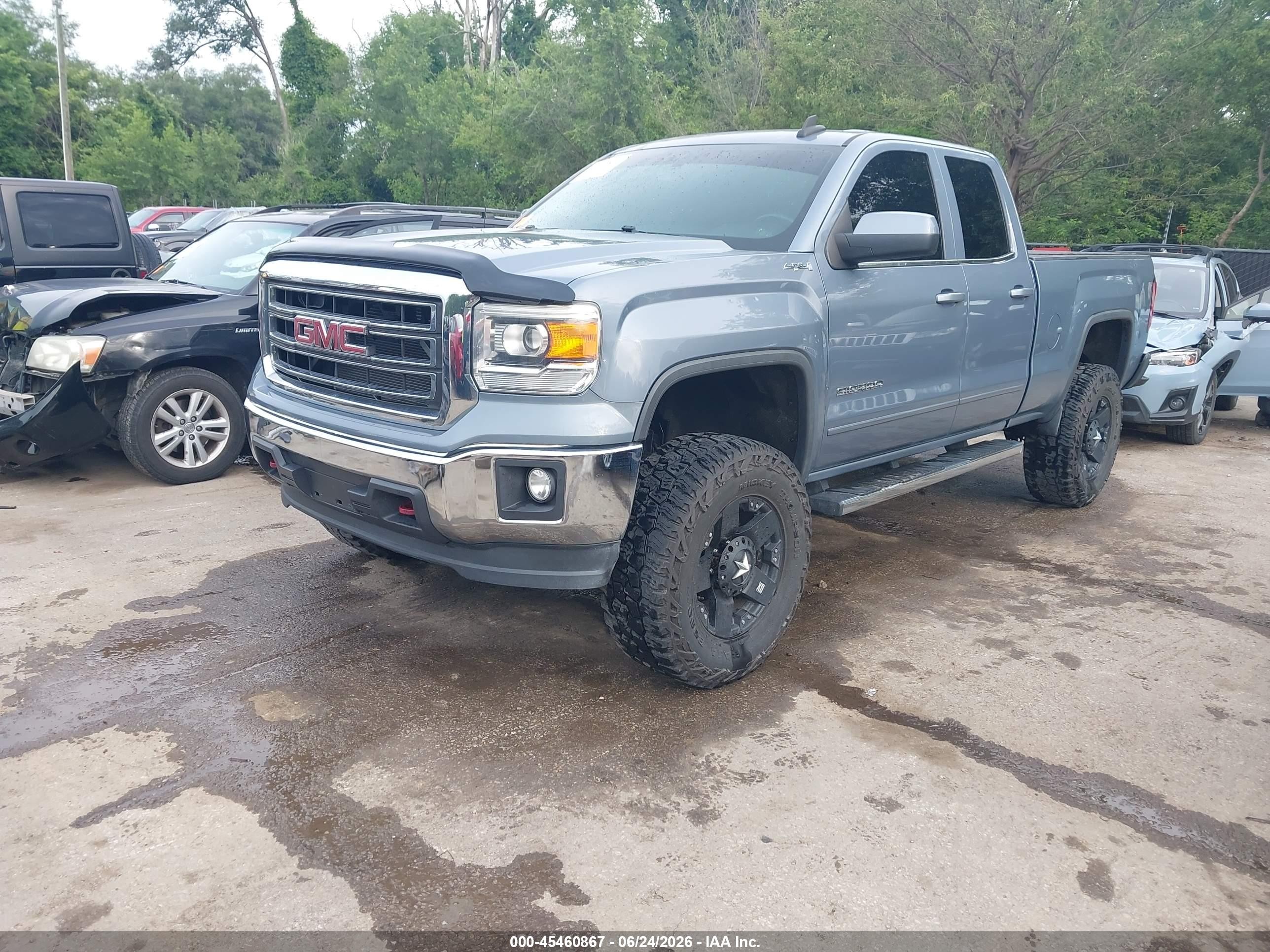 2015 Gmc Sierra 1500 Sle Blue vin: 1GTV2UEC1FZ295396
