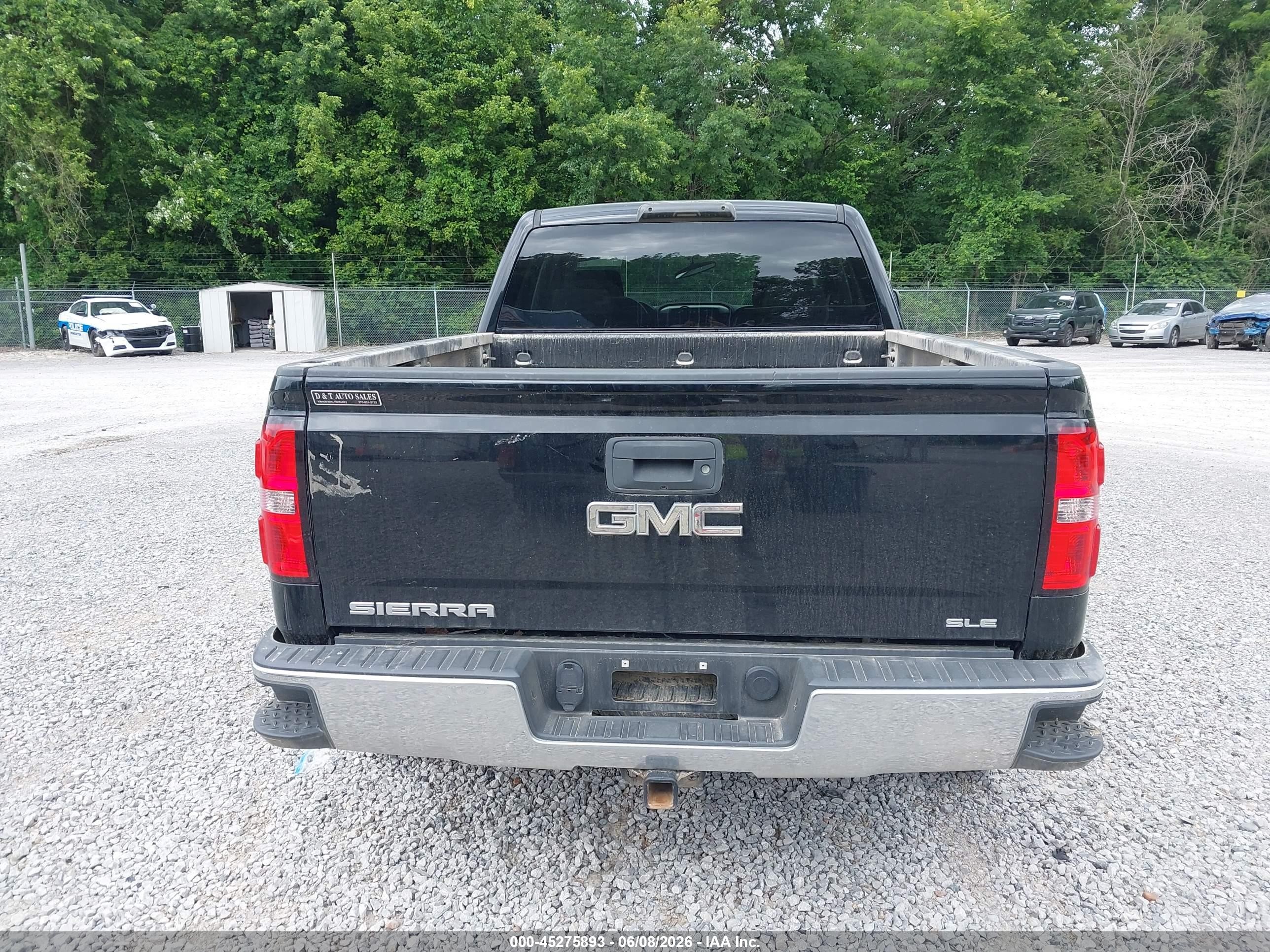 2014 Gmc Sierra 1500 Sle Черный vin: 1GTV2UEC2EZ189098