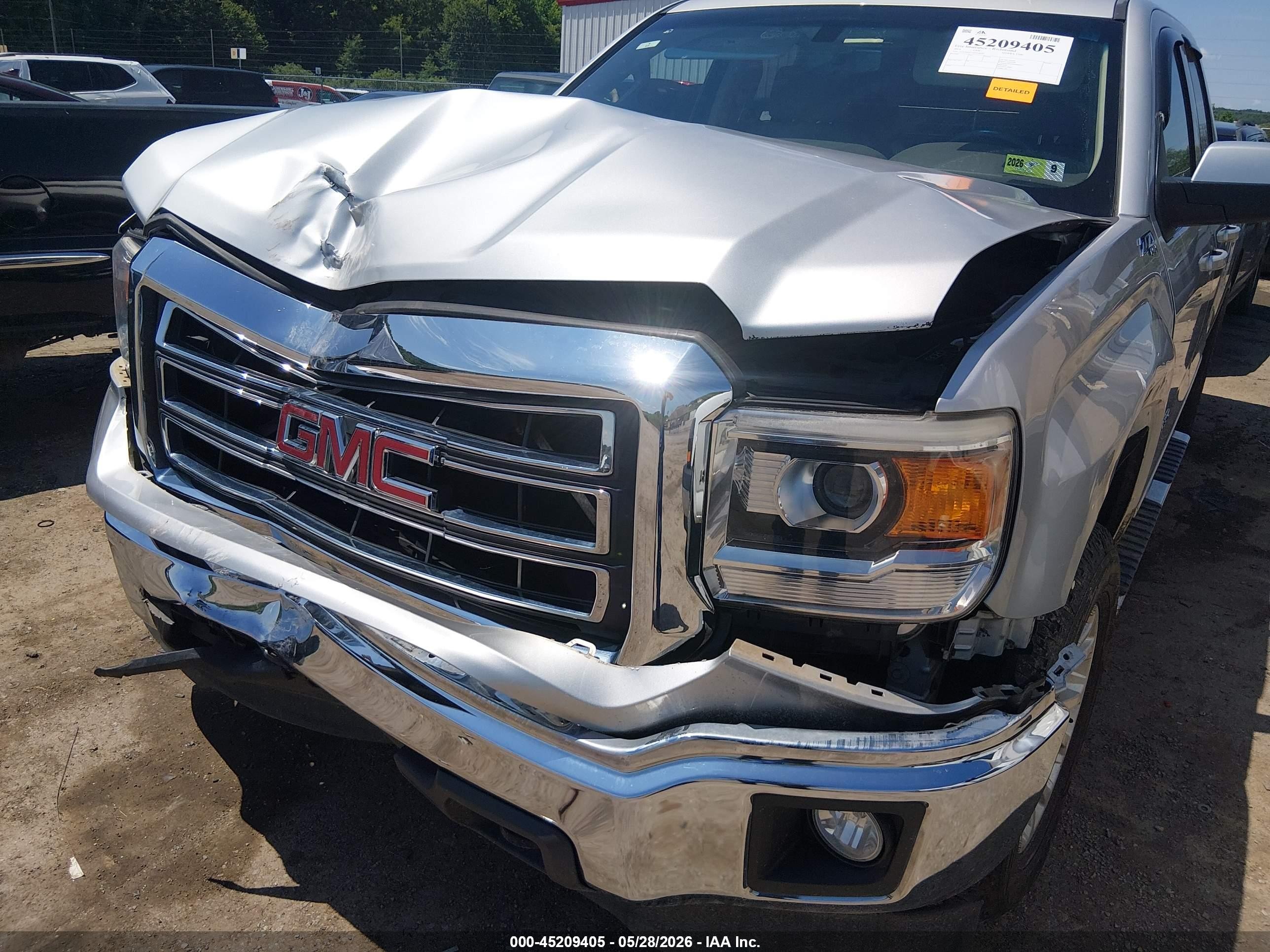 2014 Gmc Sierra 1500 Sle Silver vin: 1GTV2UEC2EZ238591