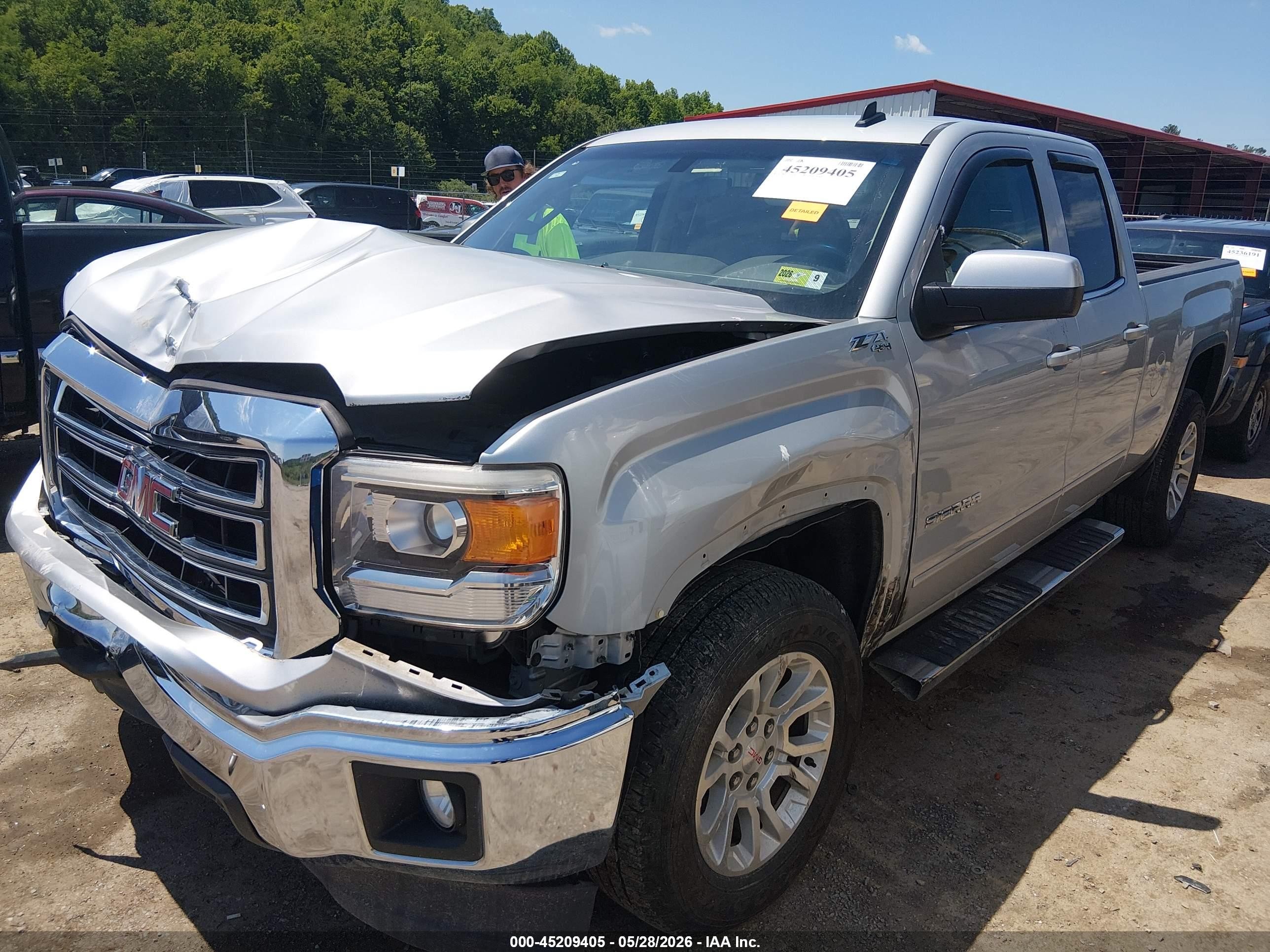 2014 Gmc Sierra 1500 Sle Silver vin: 1GTV2UEC2EZ238591