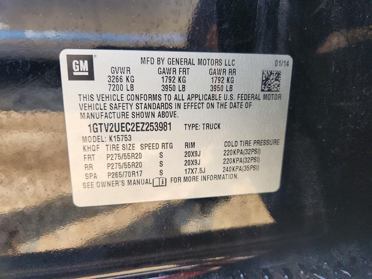2014 Gmc Sierra K1500 Sle Black vin: 1GTV2UEC2EZ253981
