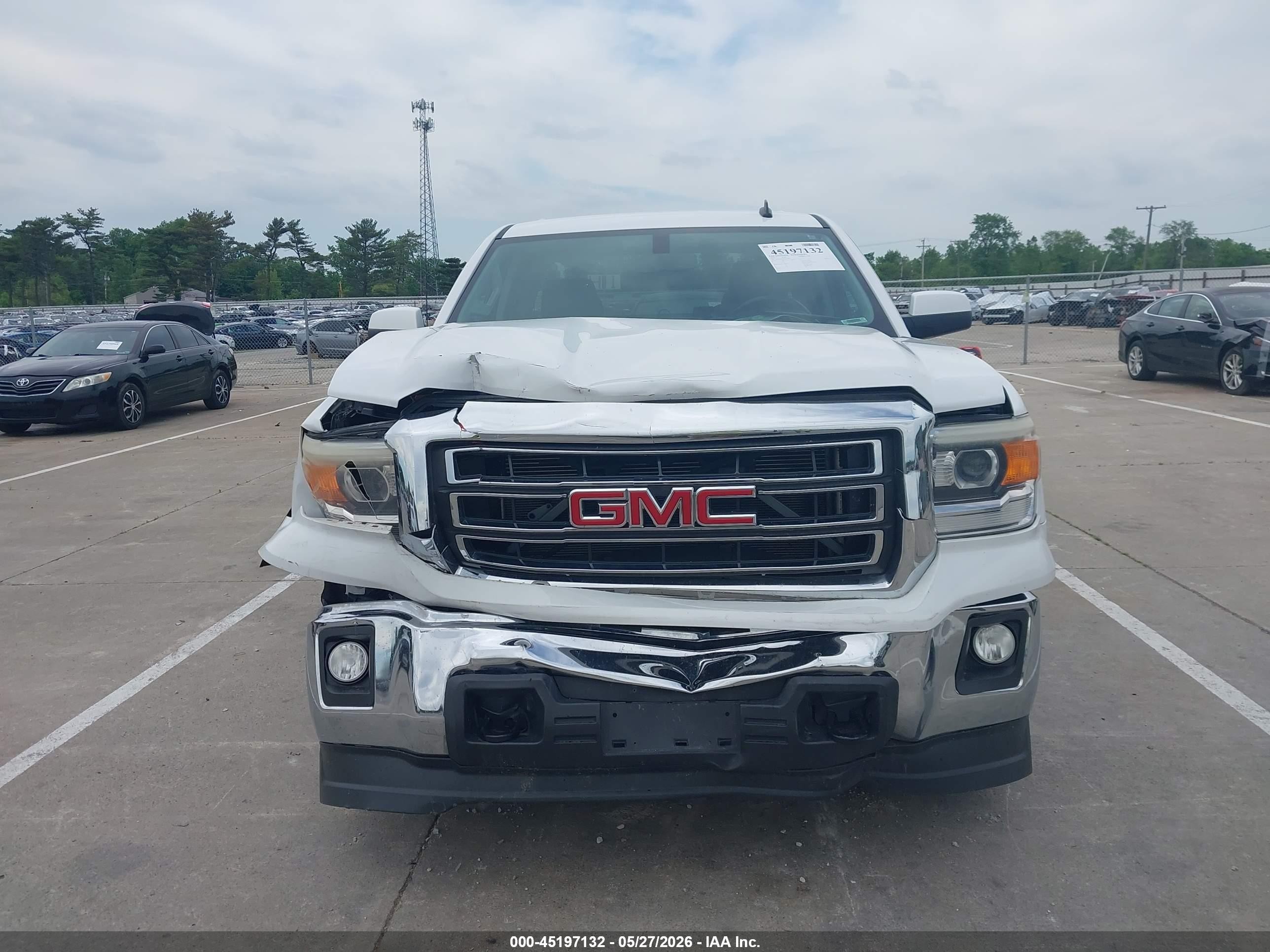 2014 Gmc Sierra 1500 Sle White vin: 1GTV2UEC2EZ371089