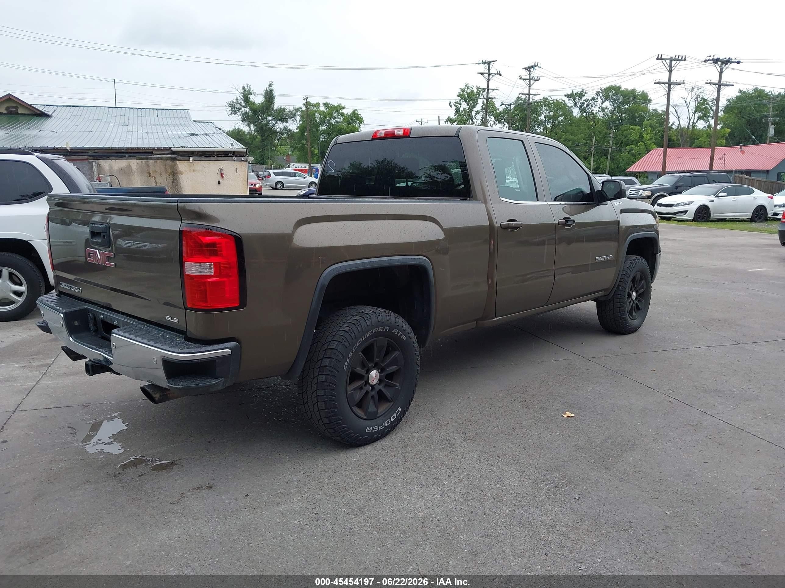 2015 Gmc Sierra 1500 Sle Dark Brown vin: 1GTV2UEC2FZ254839