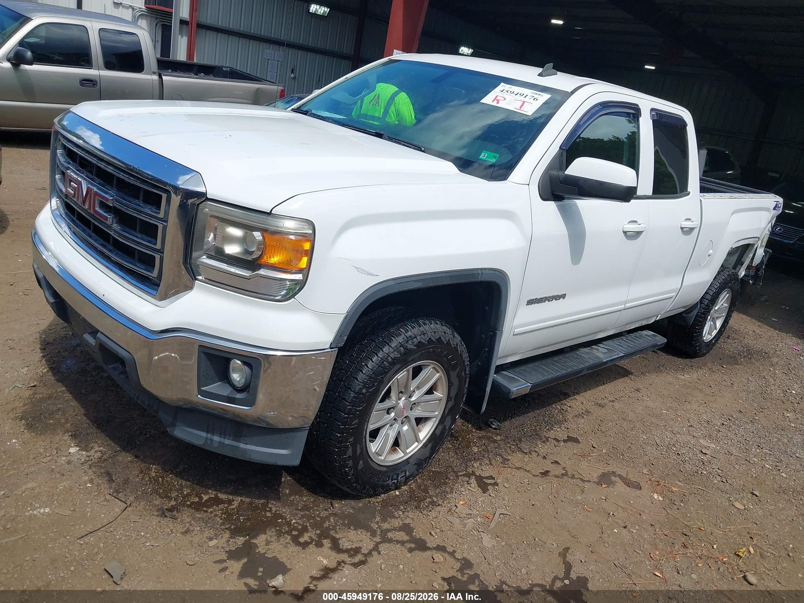 2014 Gmc Sierra 1500 Sle White vin: 1GTV2UEC3EZ167868