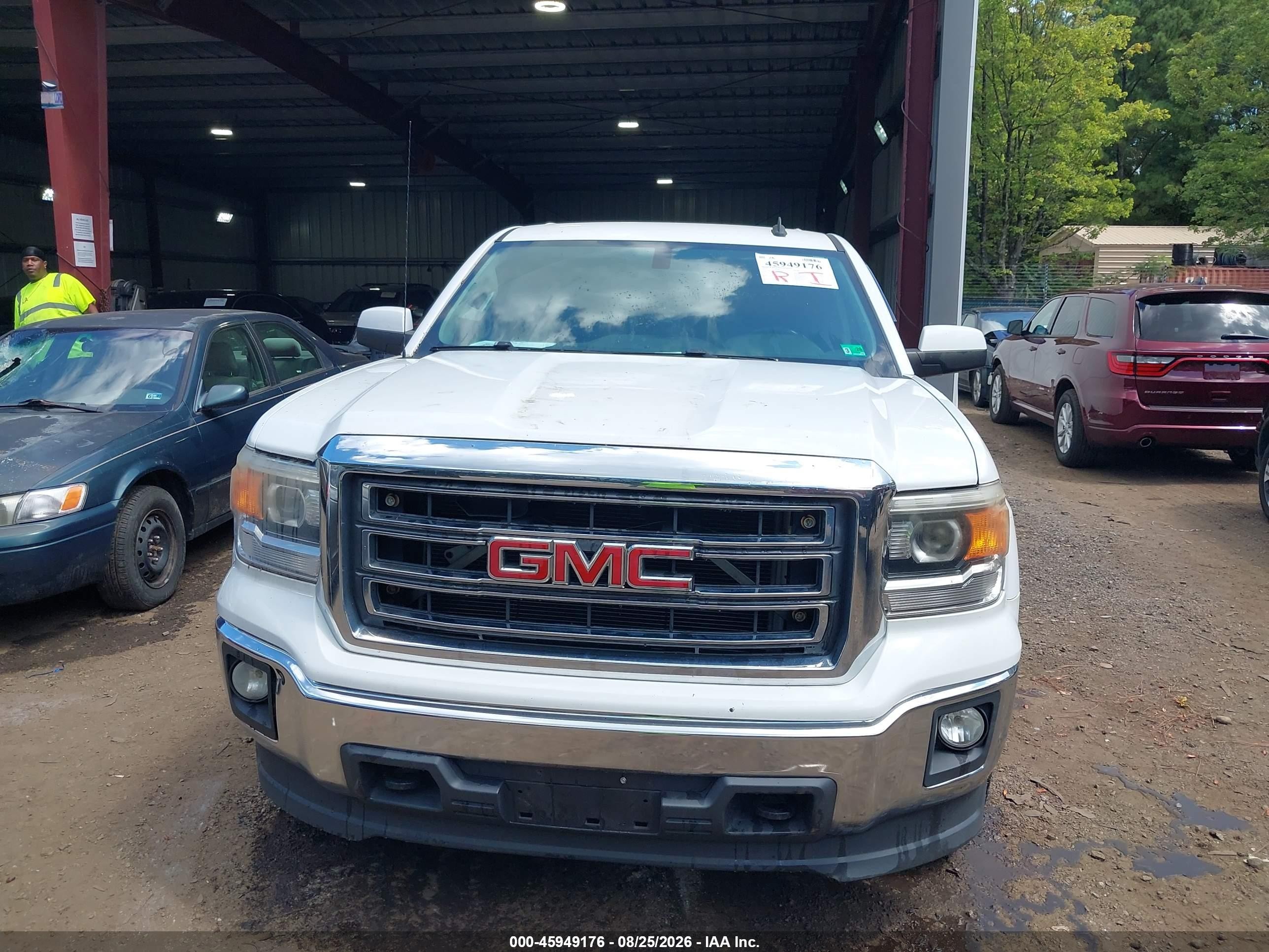 2014 Gmc Sierra 1500 Sle White vin: 1GTV2UEC3EZ167868