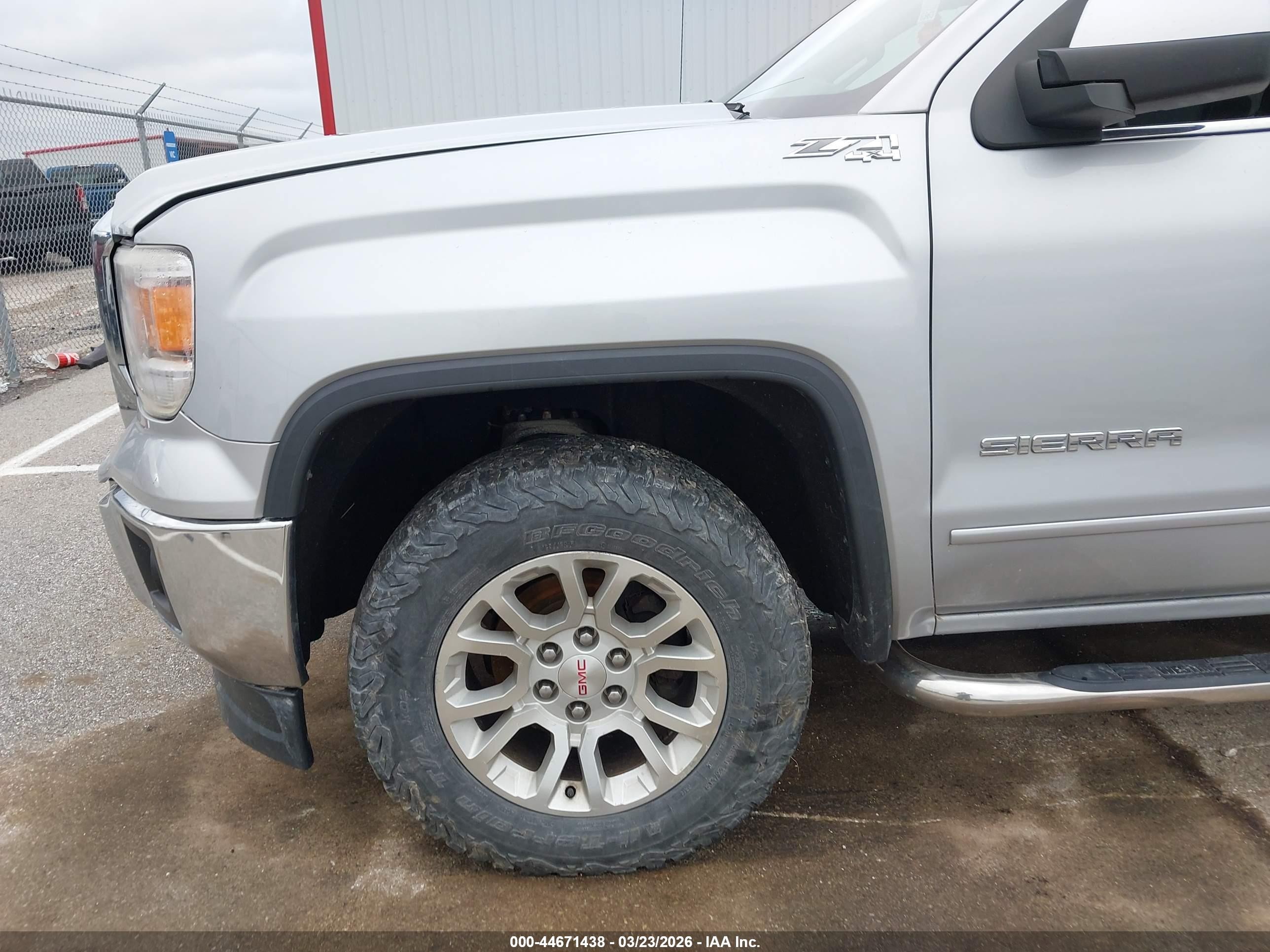 2014 Gmc Sierra 1500 Sle Silver vin: 1GTV2UEC3EZ272216