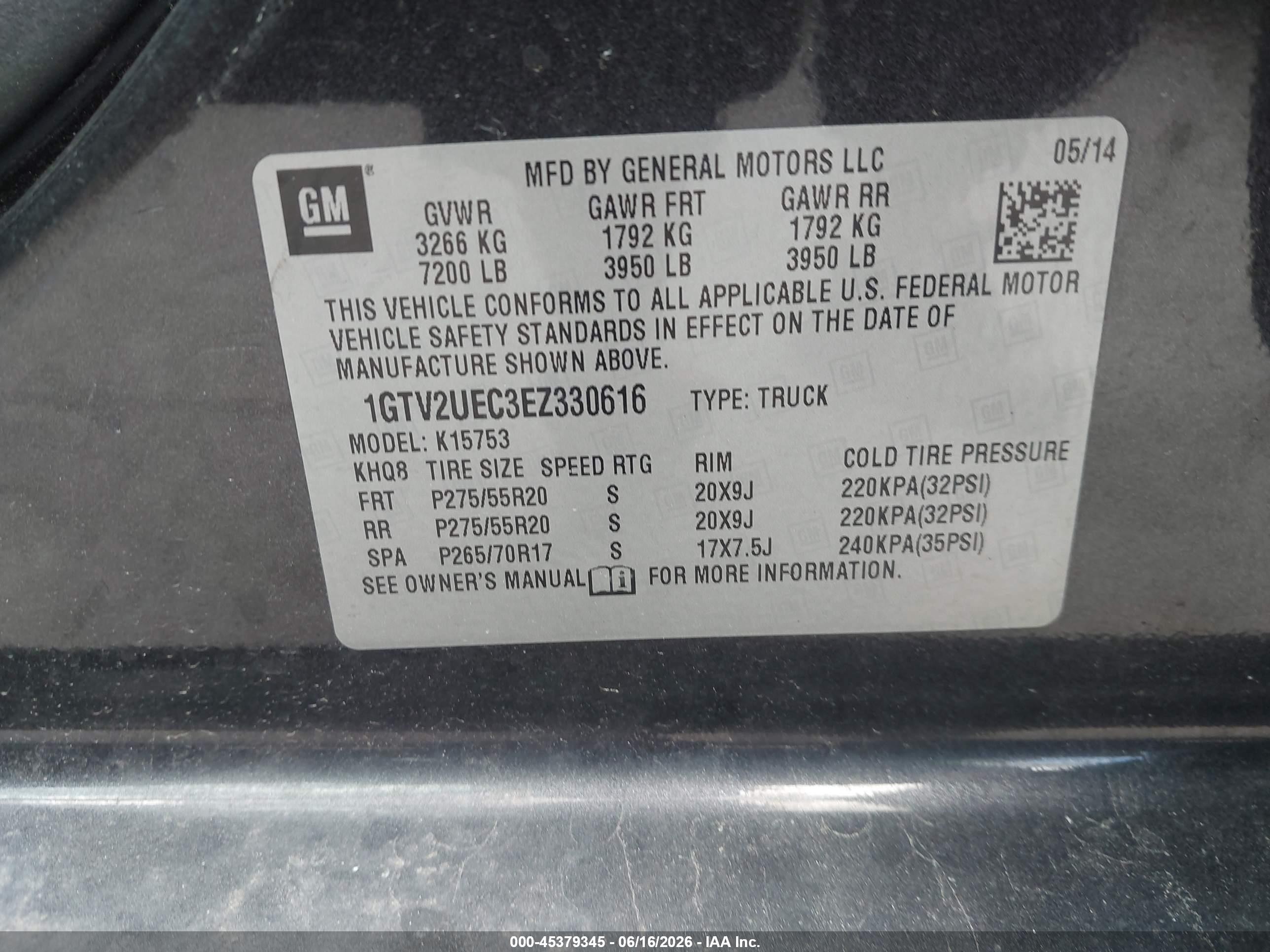 2014 Gmc Sierra 1500 Sle Серый vin: 1GTV2UEC3EZ330616