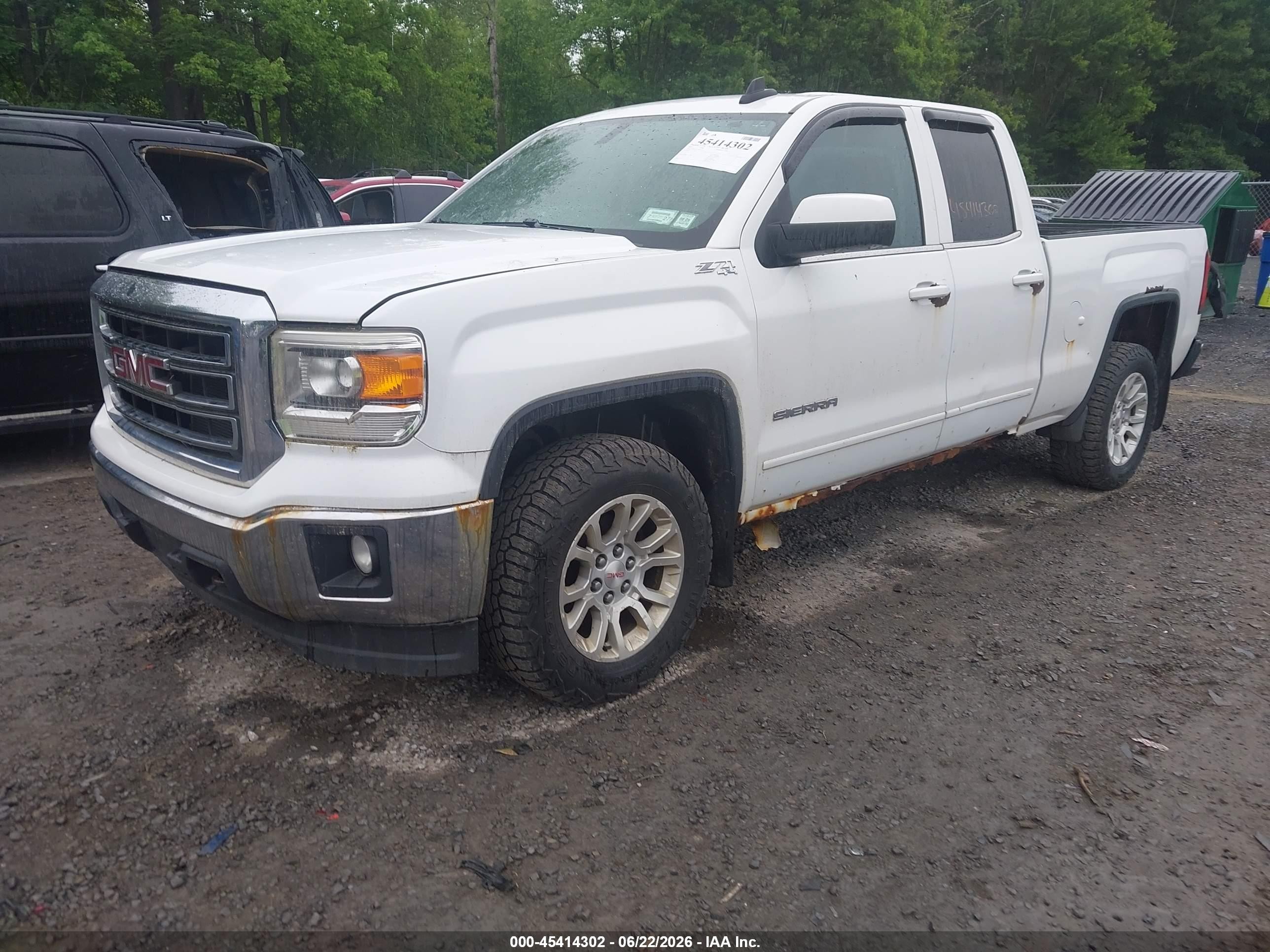 2015 Gmc Sierra 1500 Sle White vin: 1GTV2UEC3FZ220117