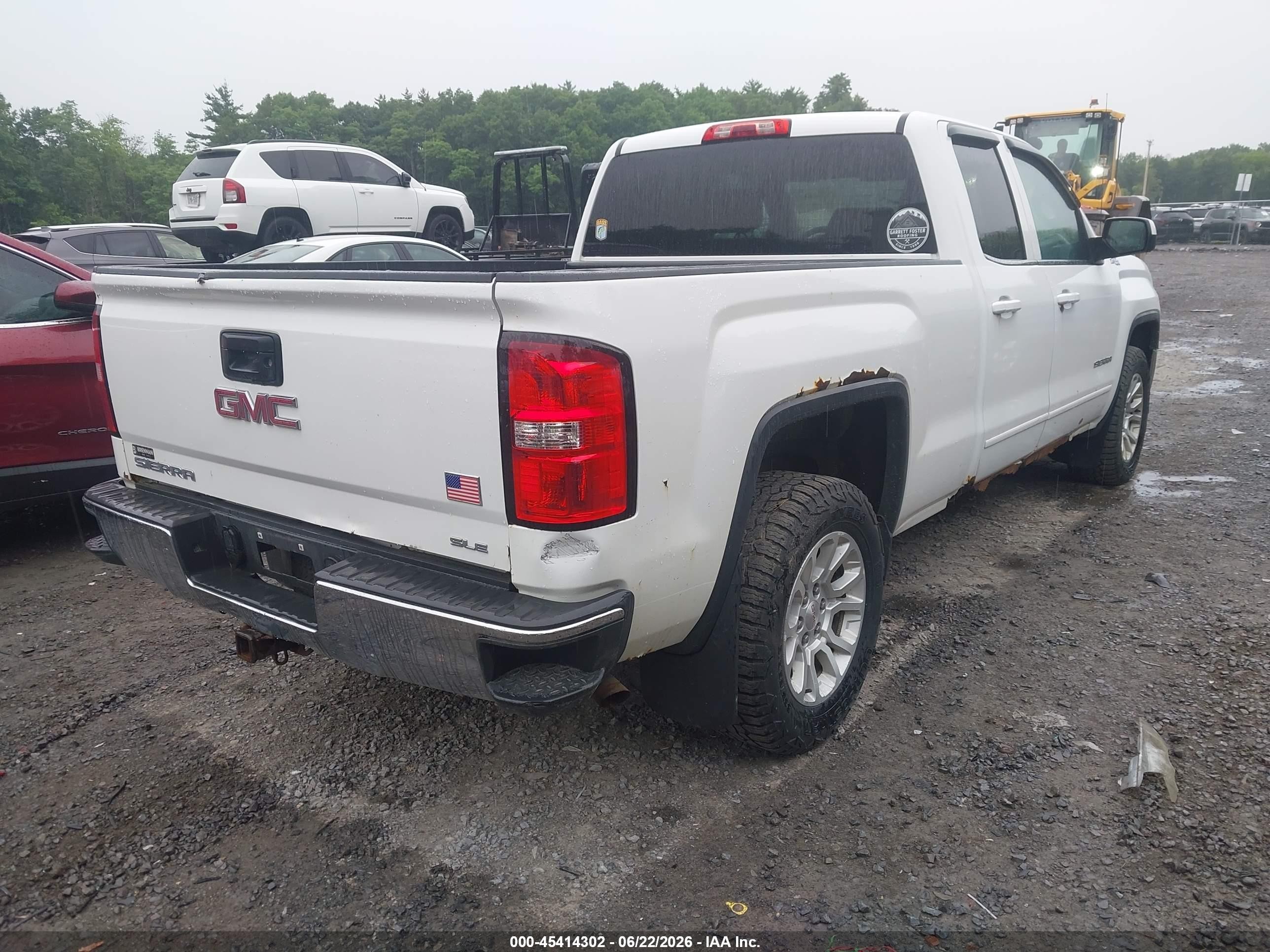 2015 Gmc Sierra 1500 Sle White vin: 1GTV2UEC3FZ220117