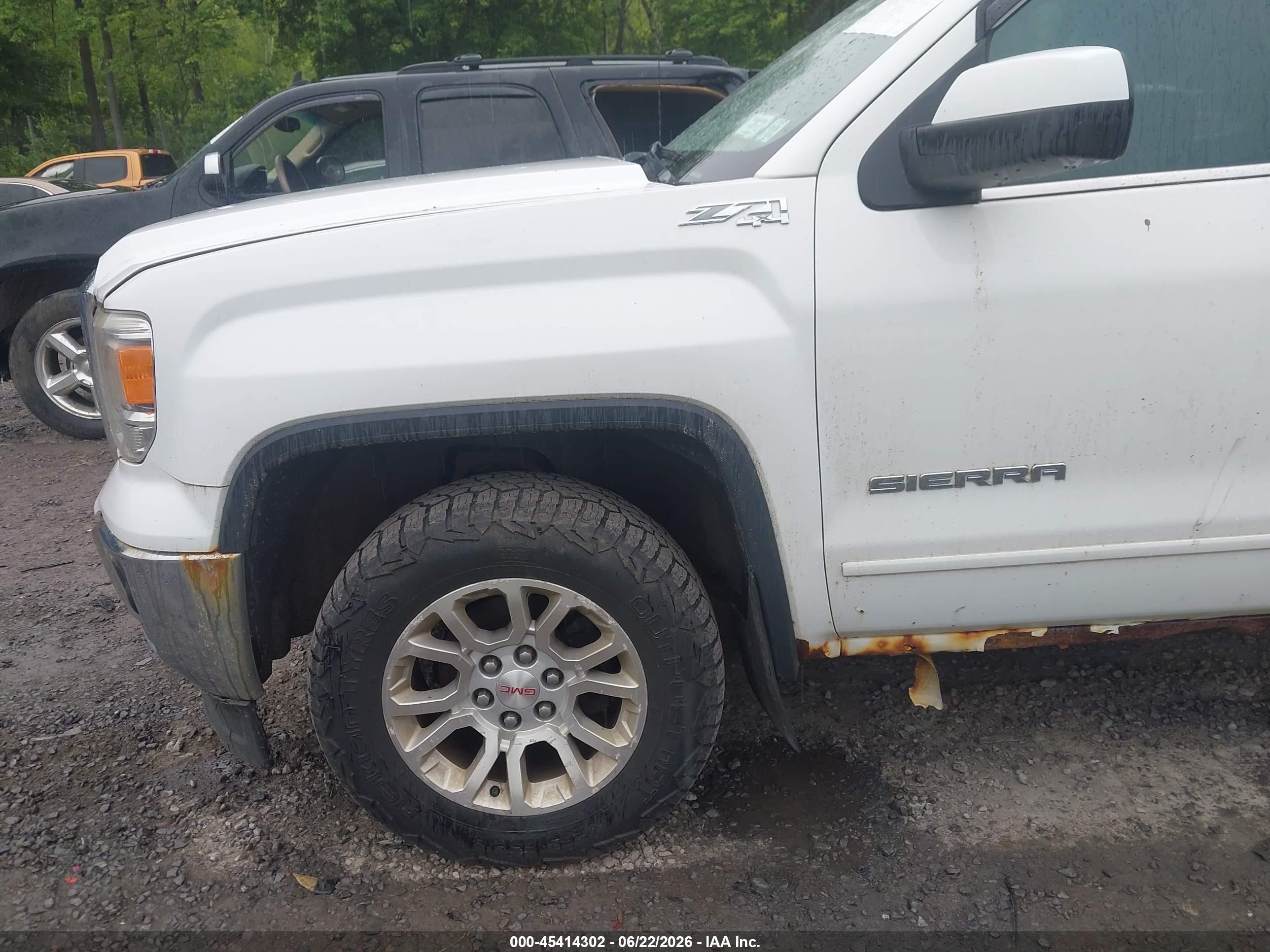 2015 Gmc Sierra 1500 Sle White vin: 1GTV2UEC3FZ220117