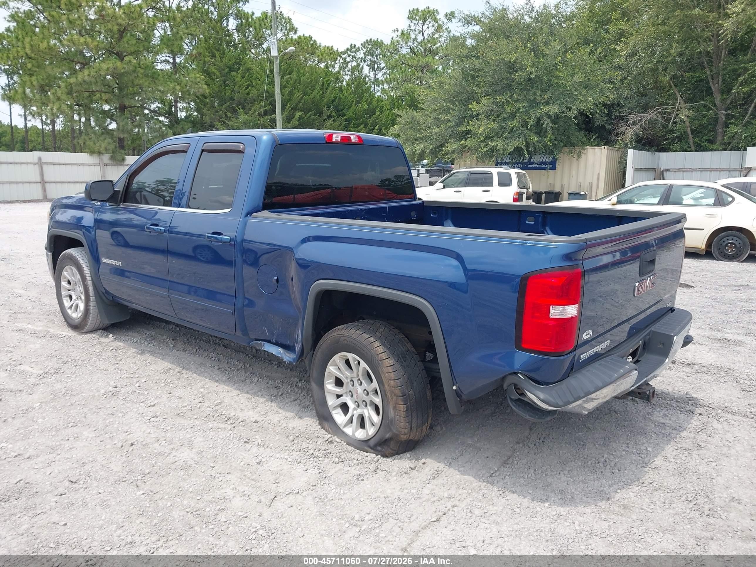 2015 Gmc Sierra 1500 Sle Blue vin: 1GTV2UEC3FZ240383