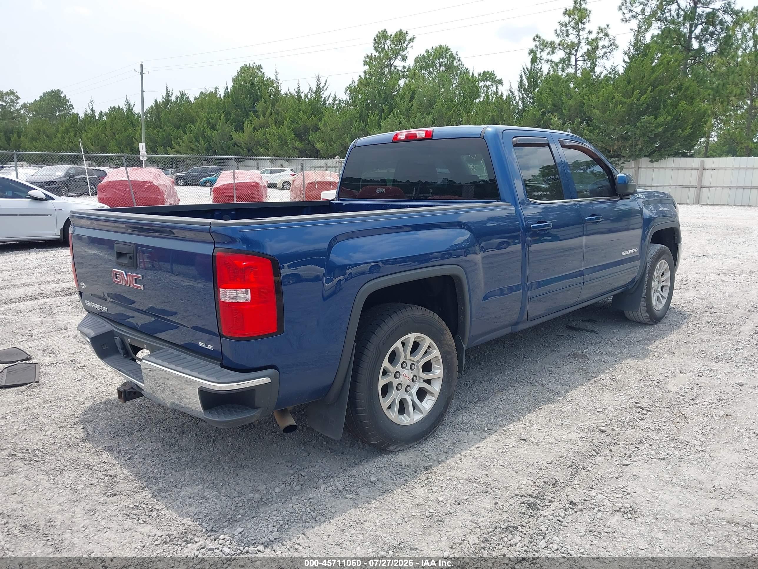 2015 Gmc Sierra 1500 Sle Blue vin: 1GTV2UEC3FZ240383