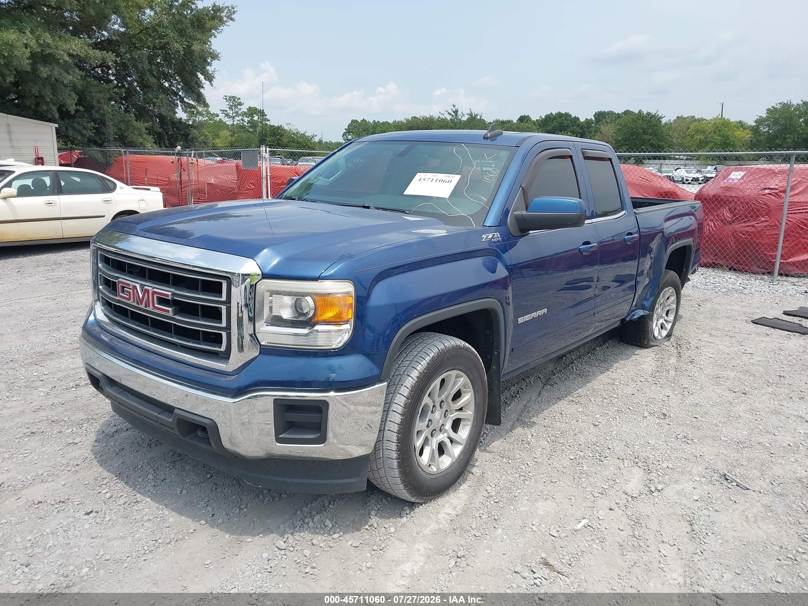 2015 Gmc Sierra 1500 Sle Blue vin: 1GTV2UEC3FZ240383
