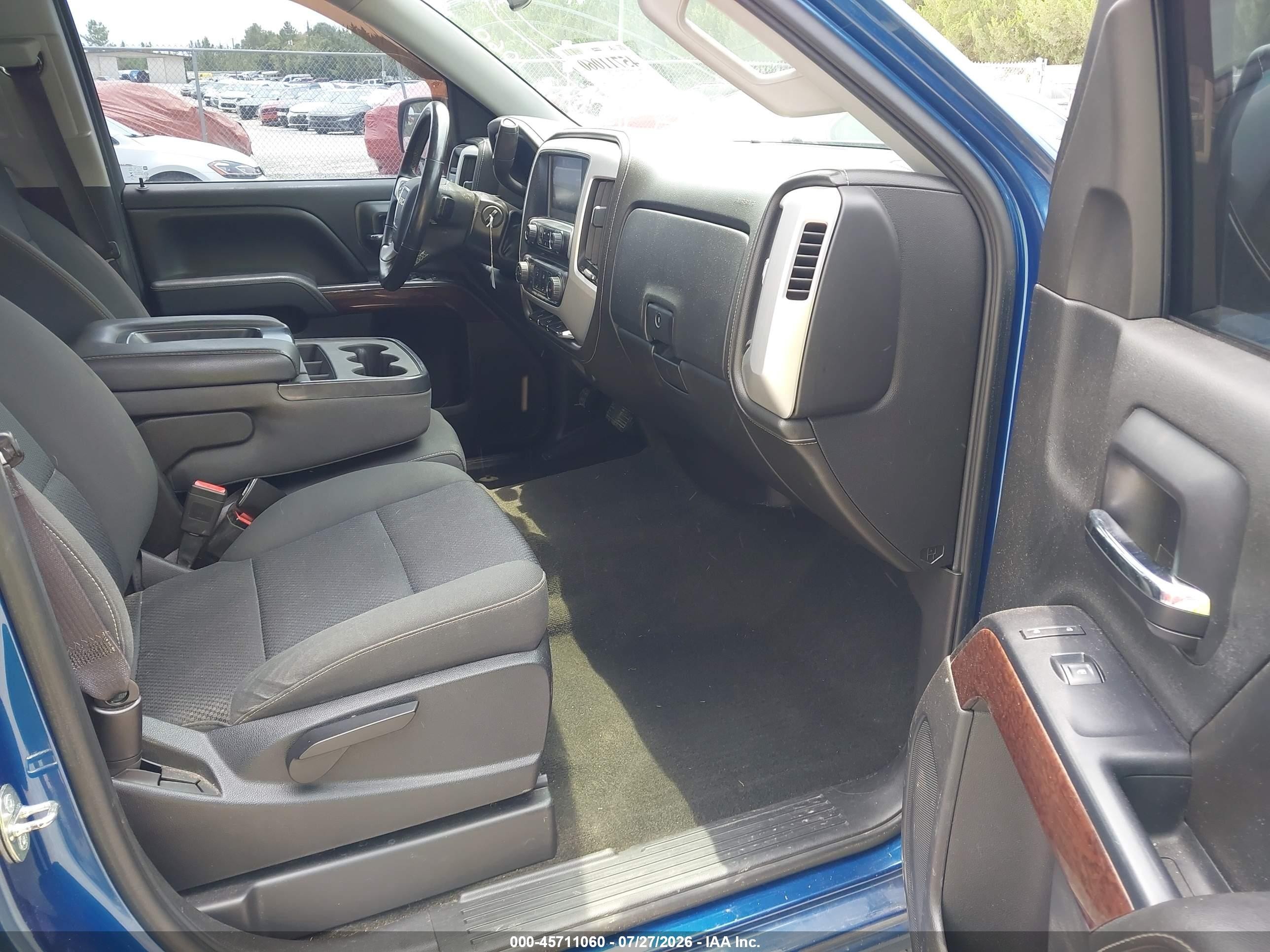2015 Gmc Sierra 1500 Sle Blue vin: 1GTV2UEC3FZ240383