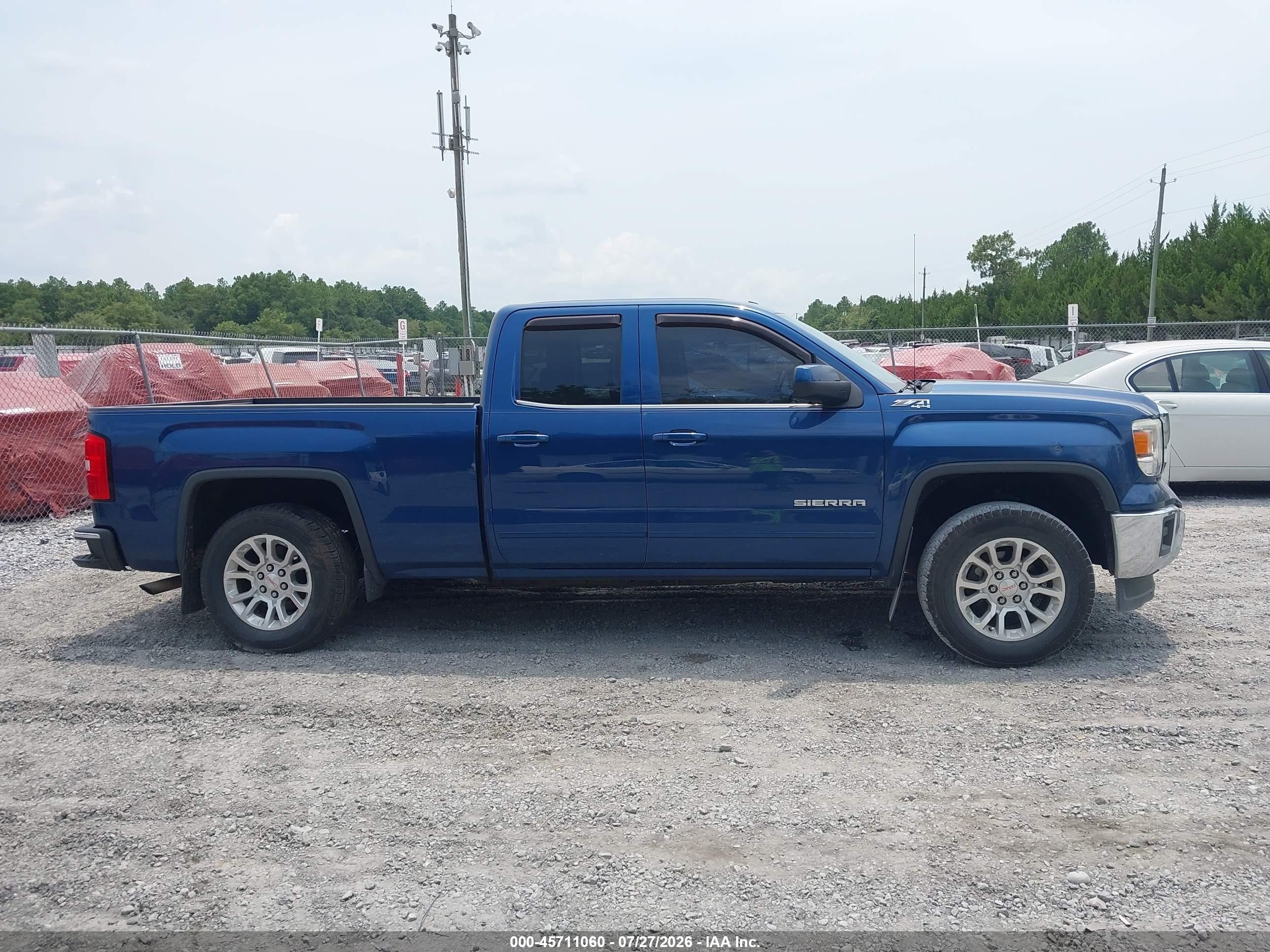 2015 Gmc Sierra 1500 Sle Blue vin: 1GTV2UEC3FZ240383
