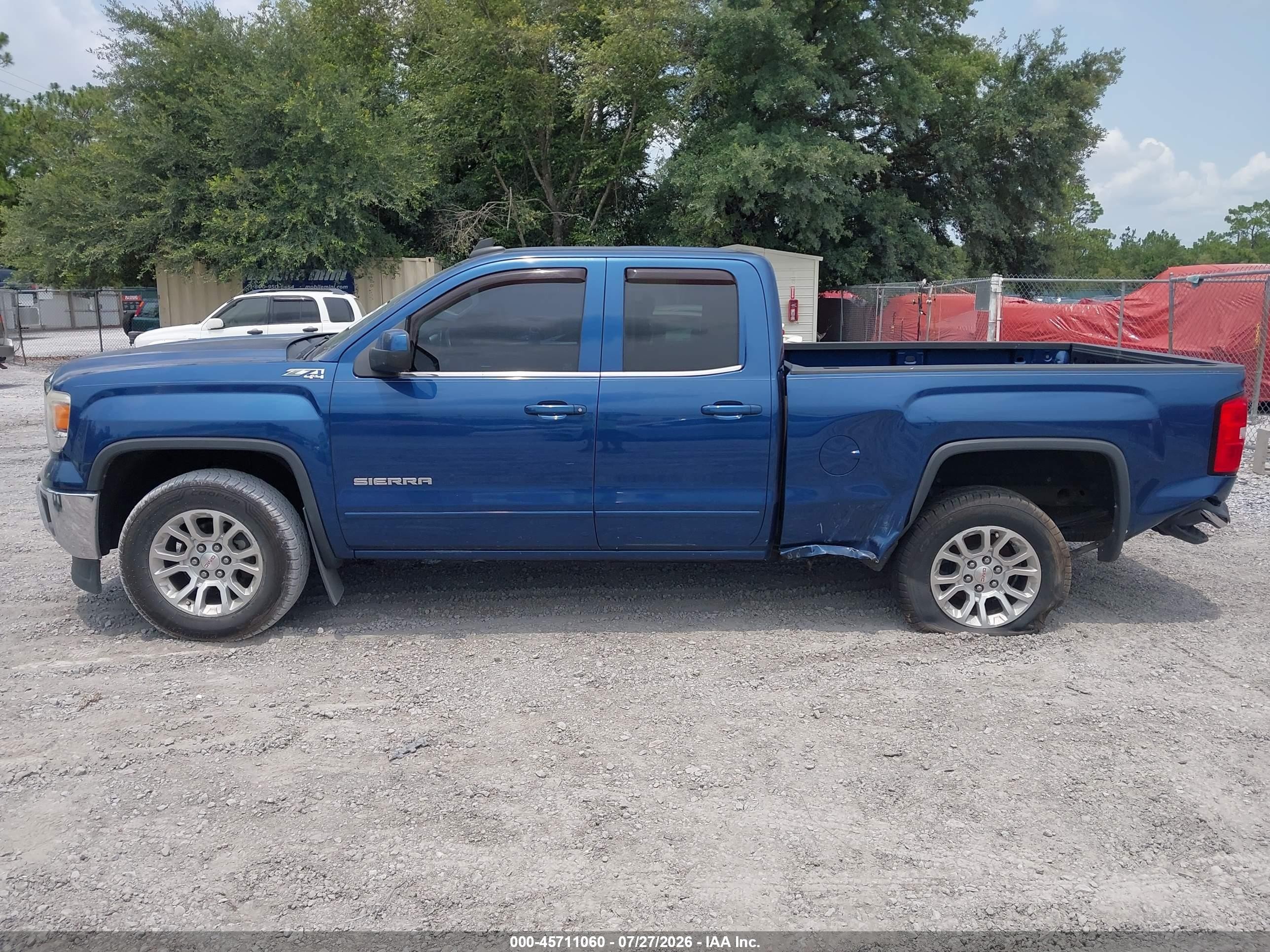 2015 Gmc Sierra 1500 Sle Blue vin: 1GTV2UEC3FZ240383