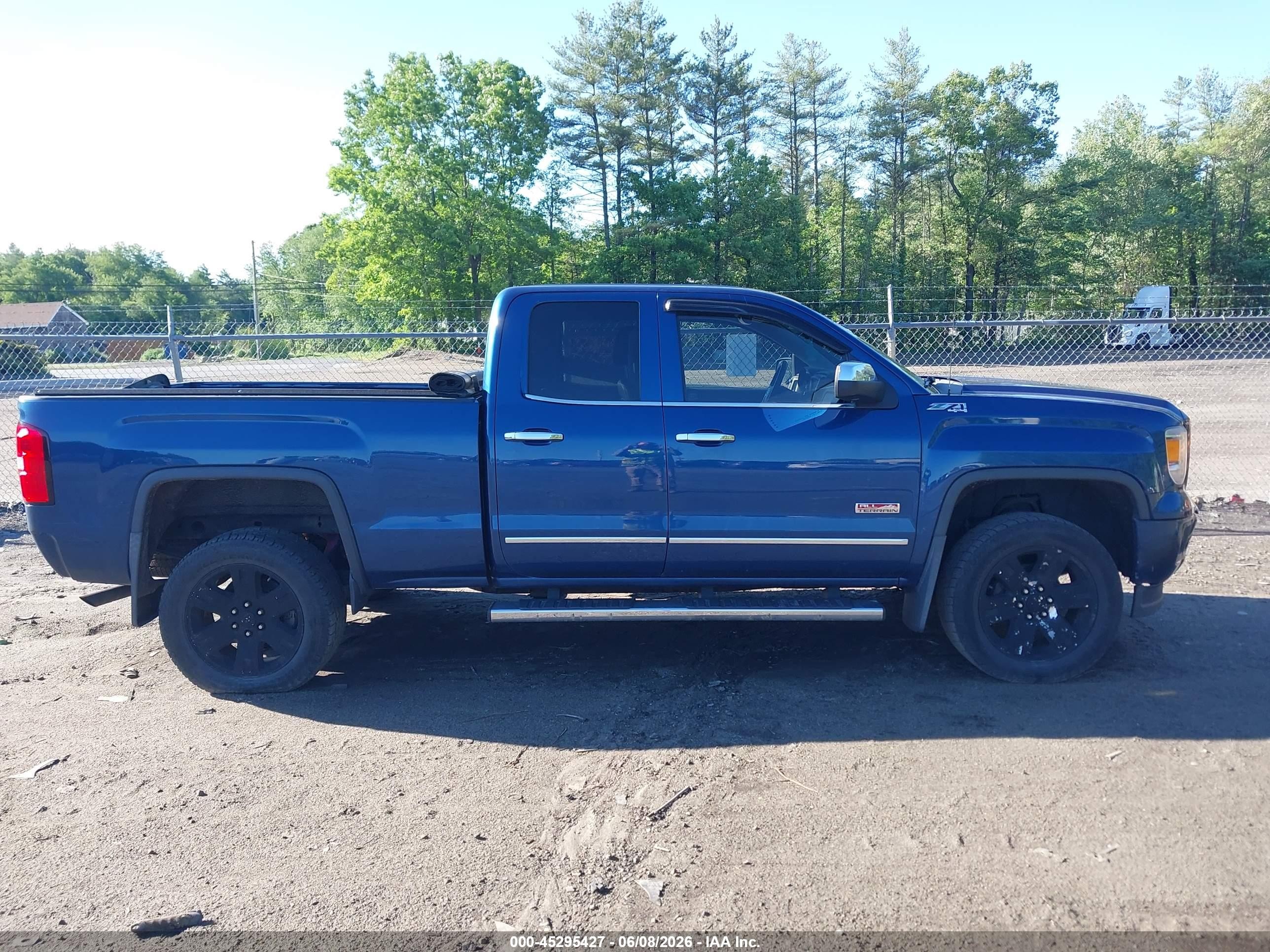2015 Gmc Sierra 1500 Sle Blue vin: 1GTV2UEC3FZ244515
