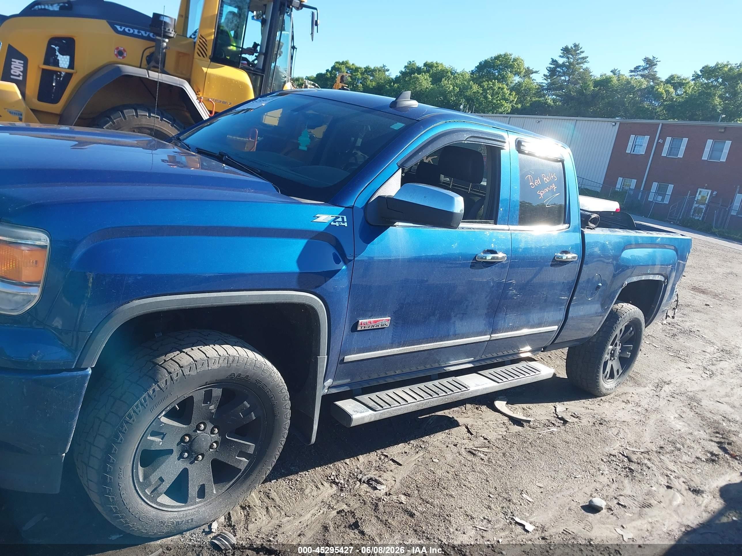 2015 Gmc Sierra 1500 Sle Blue vin: 1GTV2UEC3FZ244515