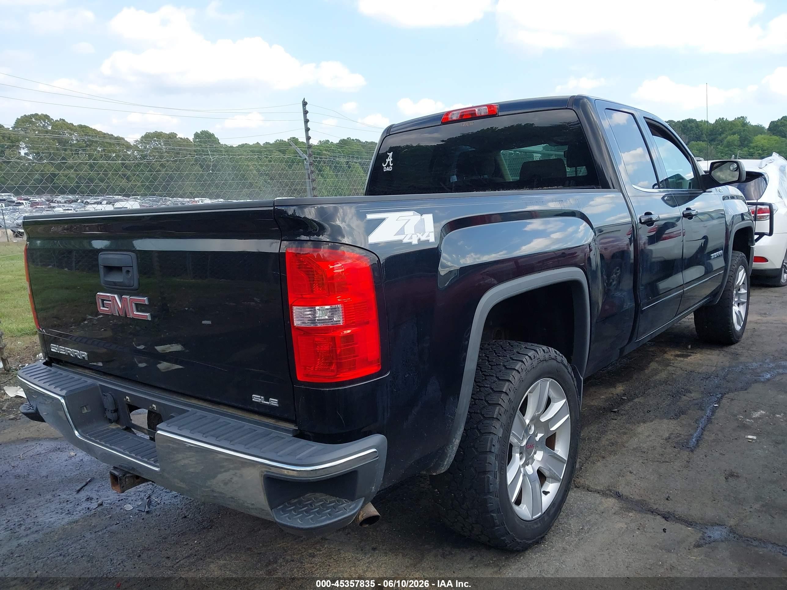 2014 Gmc Sierra 1500 Sle Black vin: 1GTV2UEC4EZ157804