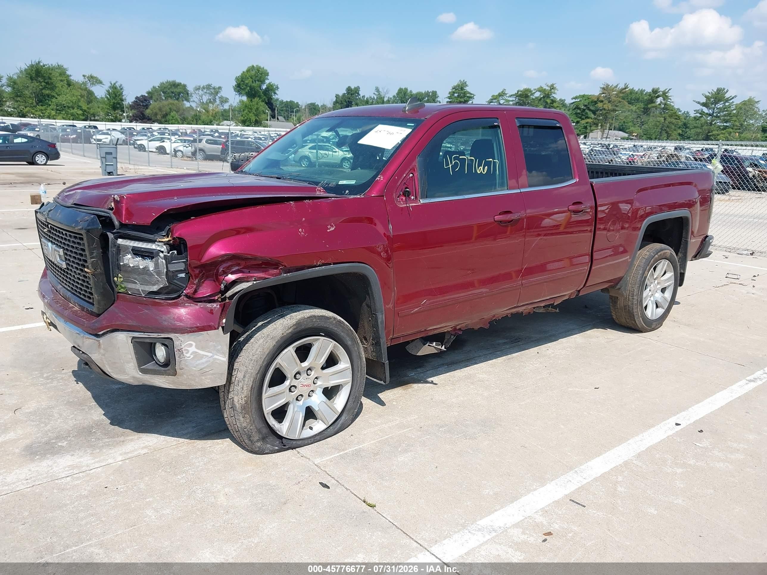 2015 Gmc Sierra 1500 Sle Burgundy vin: 1GTV2UEC4FZ211264