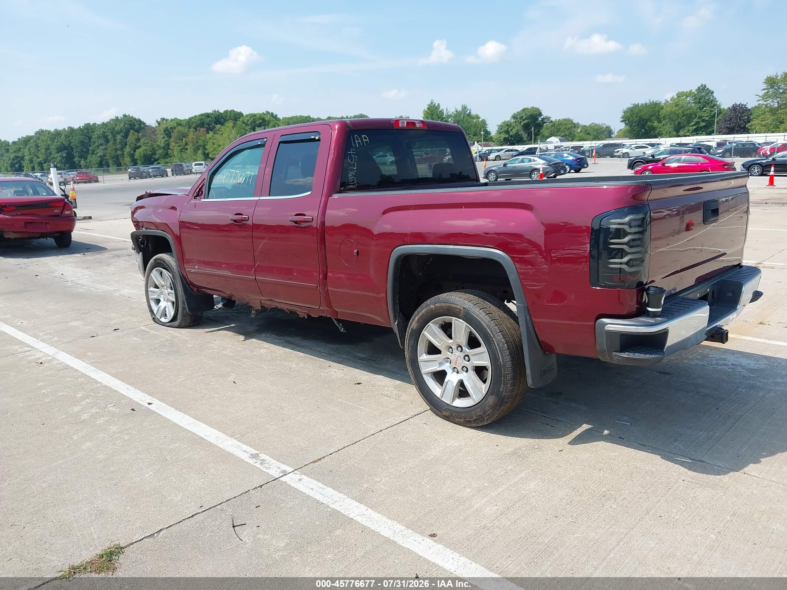 2015 Gmc Sierra 1500 Sle Burgundy vin: 1GTV2UEC4FZ211264